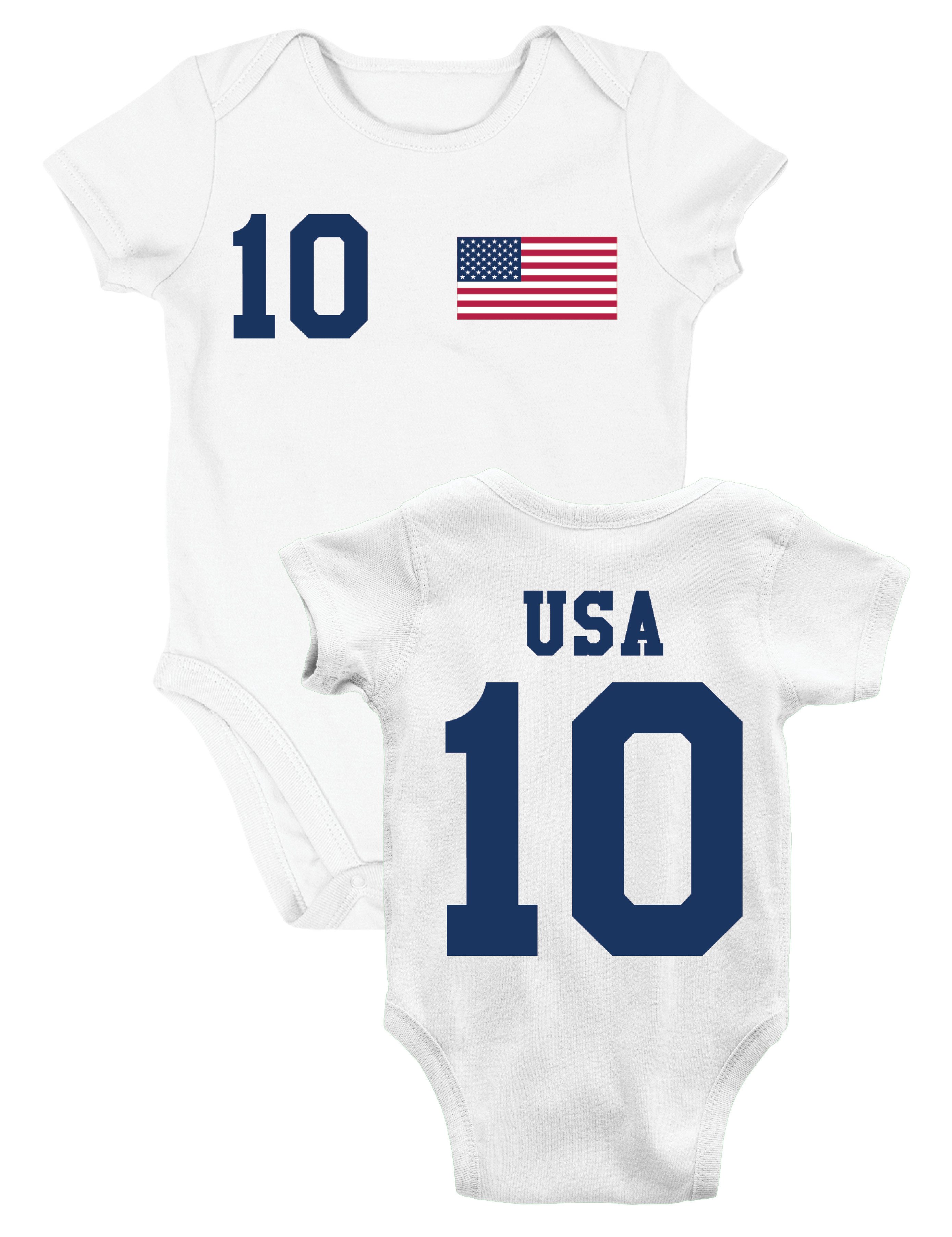 Youth Designz Kurzarmbody USA Fußball Kinder Baby Body Strampler Geschenk mit modischen Aufdruck für Jungs und Mädchen