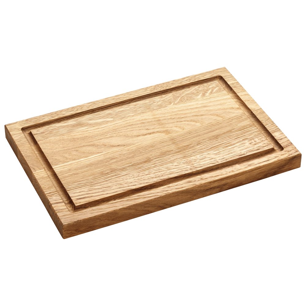 Holz-Leute Schneidebrett Schneidebrett Eiche rechteckig klein 30 x 20 x 2 cm, Holz, Eiche, Hackbrett, Saftrille, hergestellt in Bayern