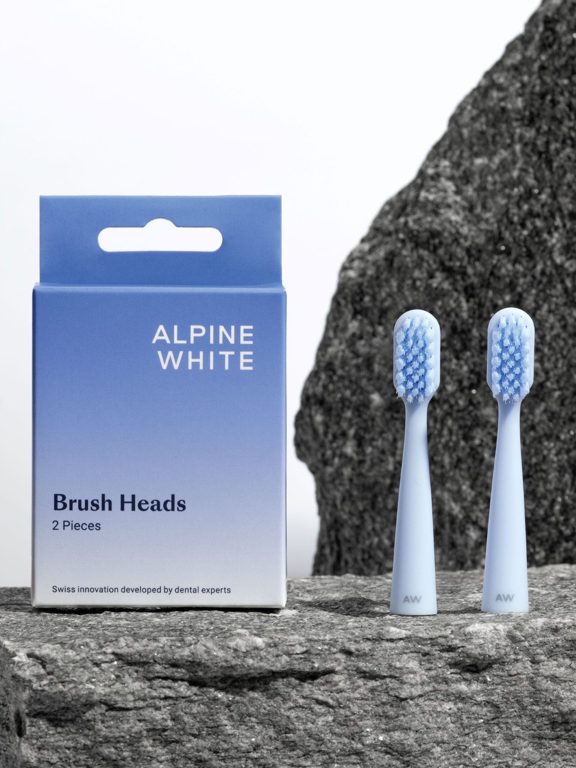 ALPINE WHITE Mundpflegecenter ALPINE WHITE Brush Heads, 2-tlg., im praktischen 2er-Pack