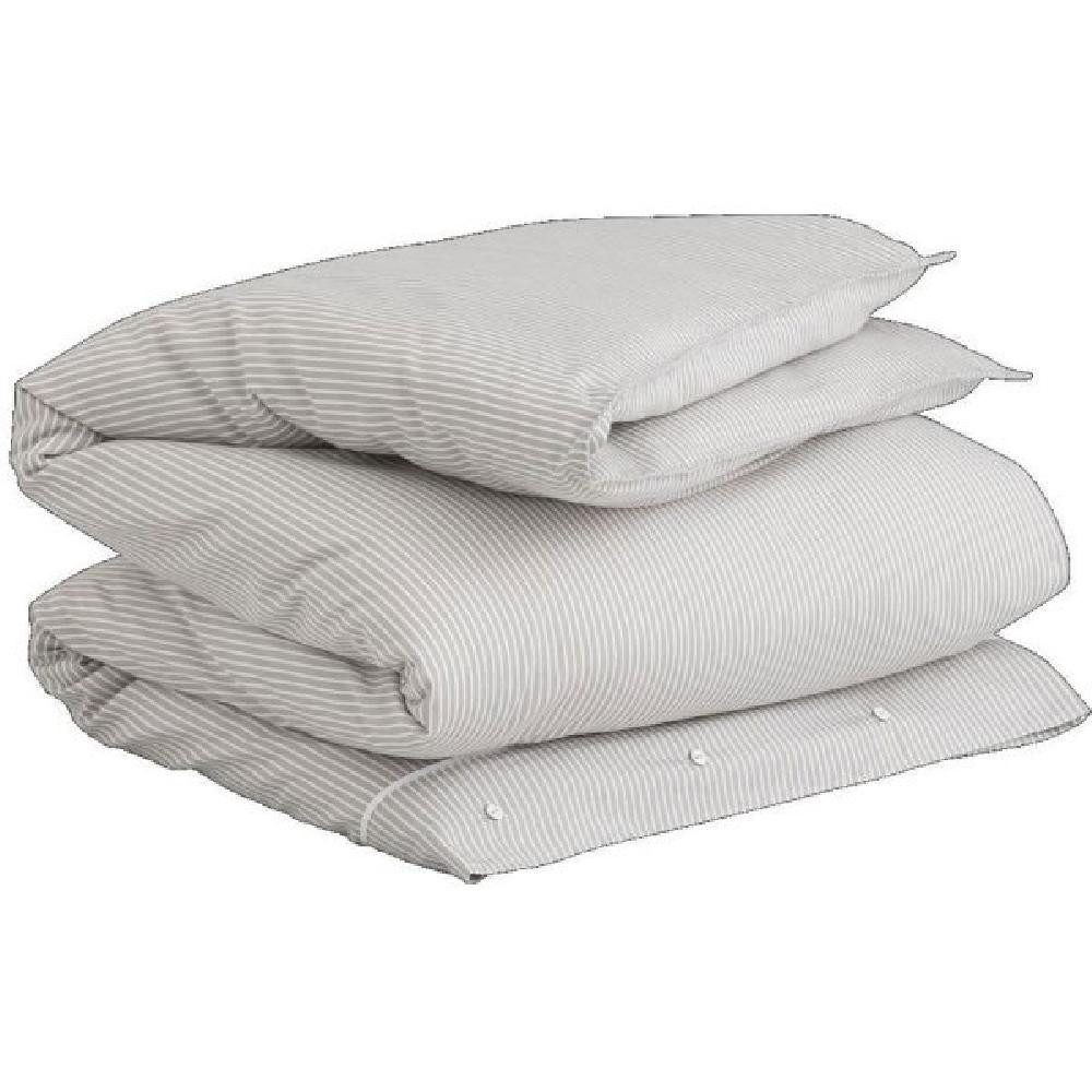 Gant Bettwäsche Gant Home Bettwäsche Yarn Dyed Stripe Single Duvet Grey (135x200cm)