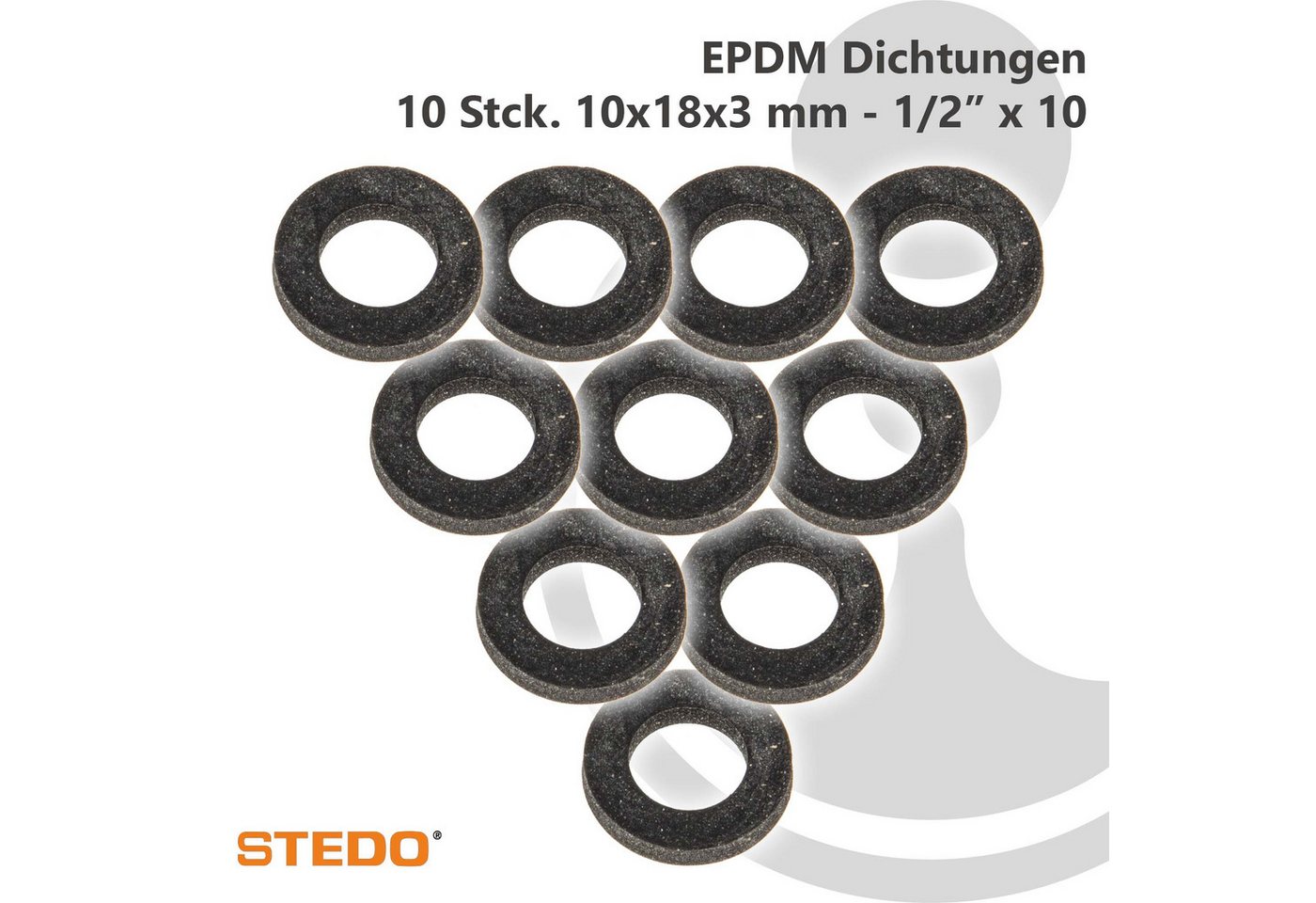 Thumbnail - Stedo Dichtring EPDM Dichtung, für Quetschverschraubungen im Trinkwasserbereich