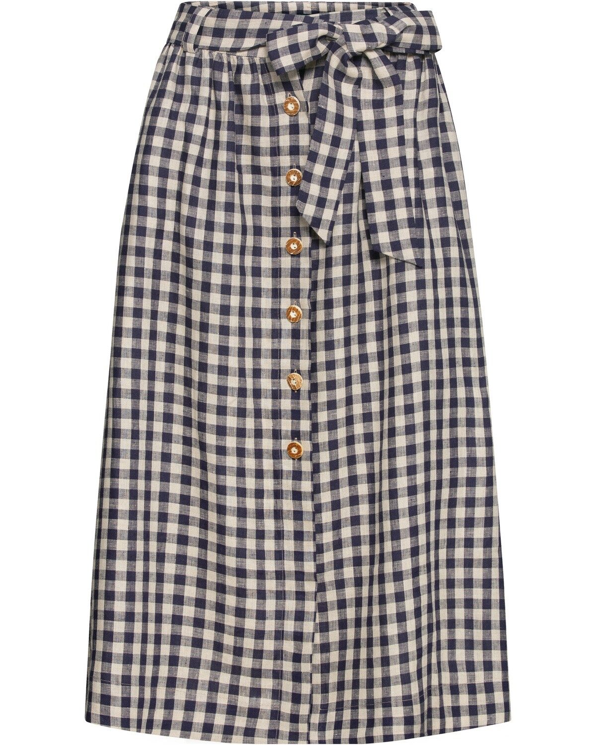 Luis Steindl Trachtenrock Leinenrock mit Vichykaro günstig online kaufen