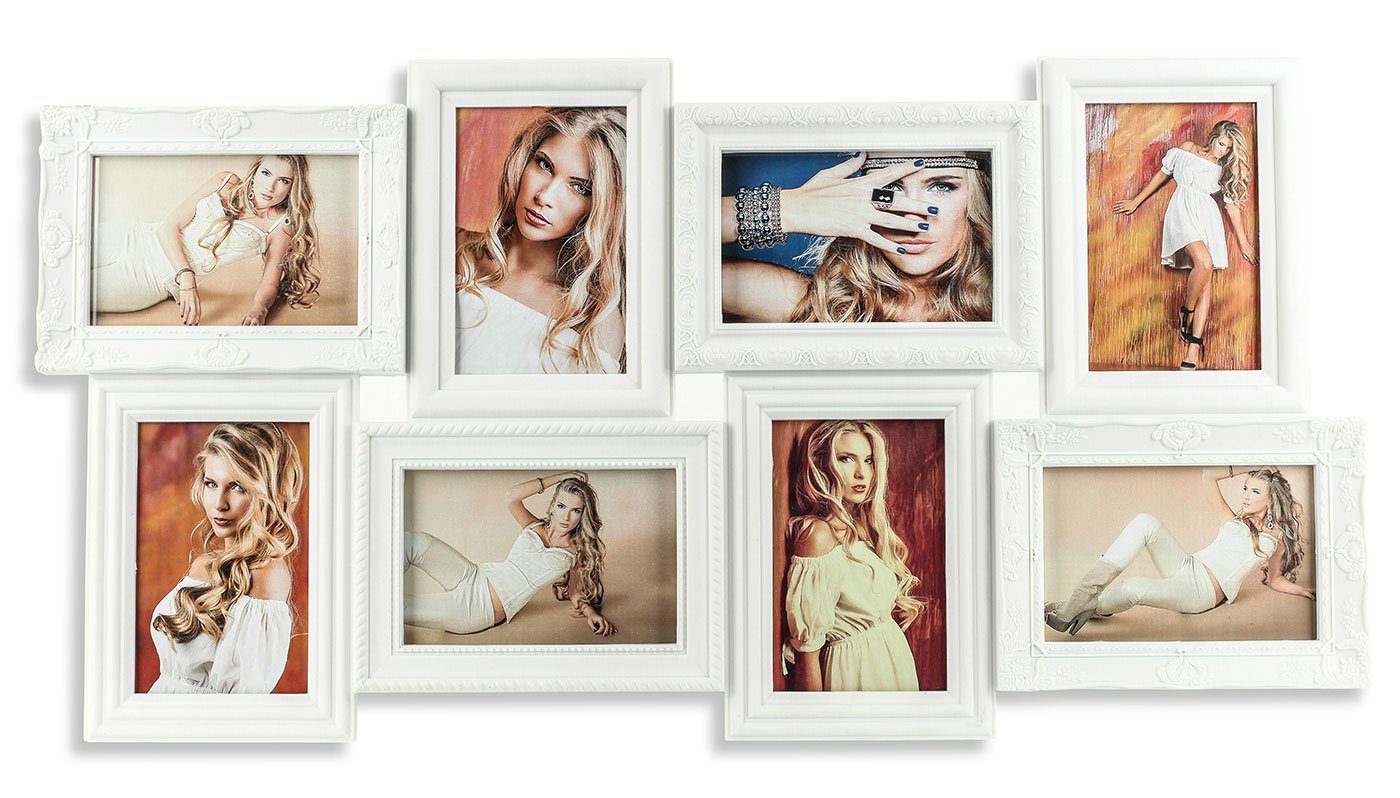 Levandeo® Bilderrahmen Collage, Bilderrahmen Fotocollage weiß günstig online kaufen