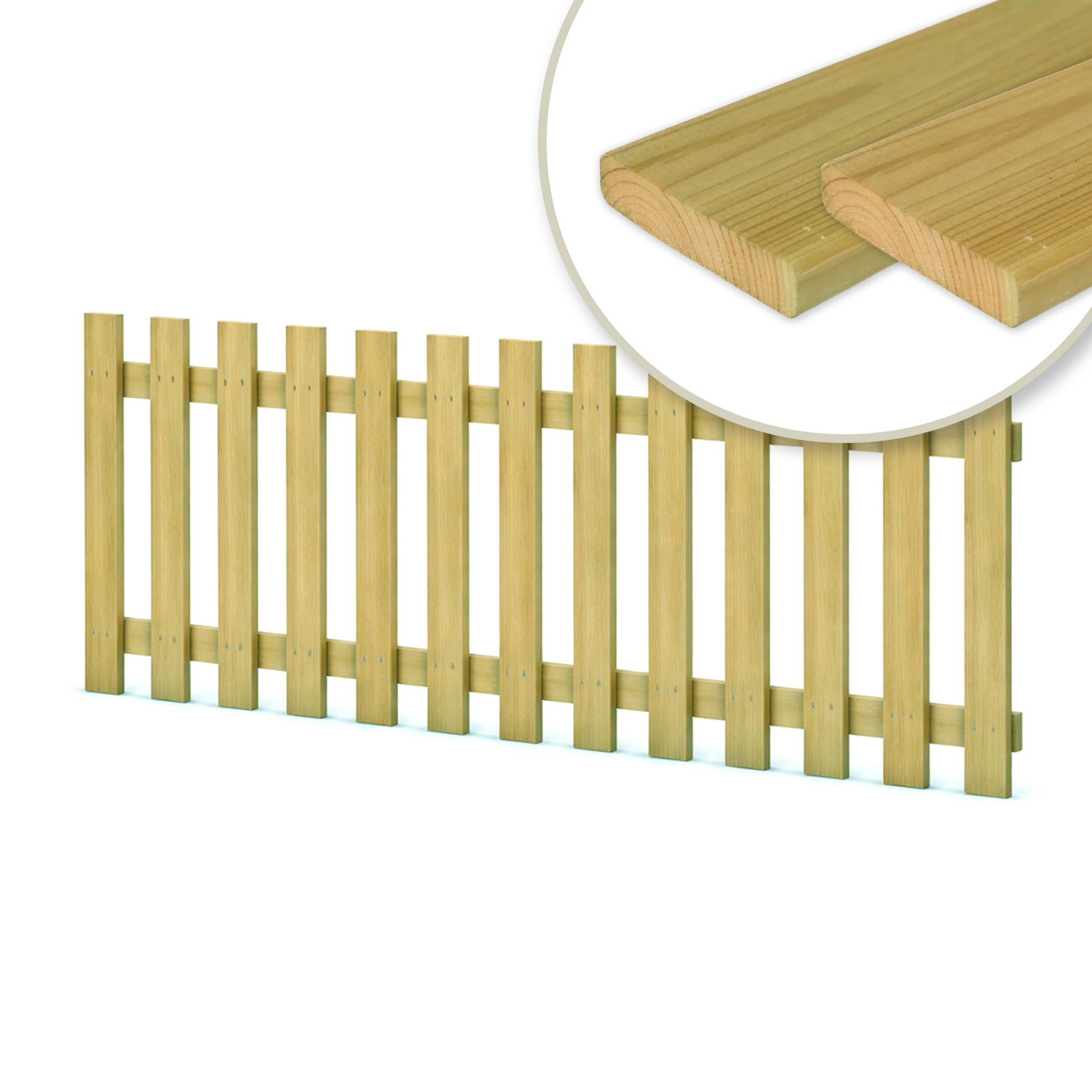 Gartenpirat Gartenzaun aus Zaunlatten Kiefer impägniert