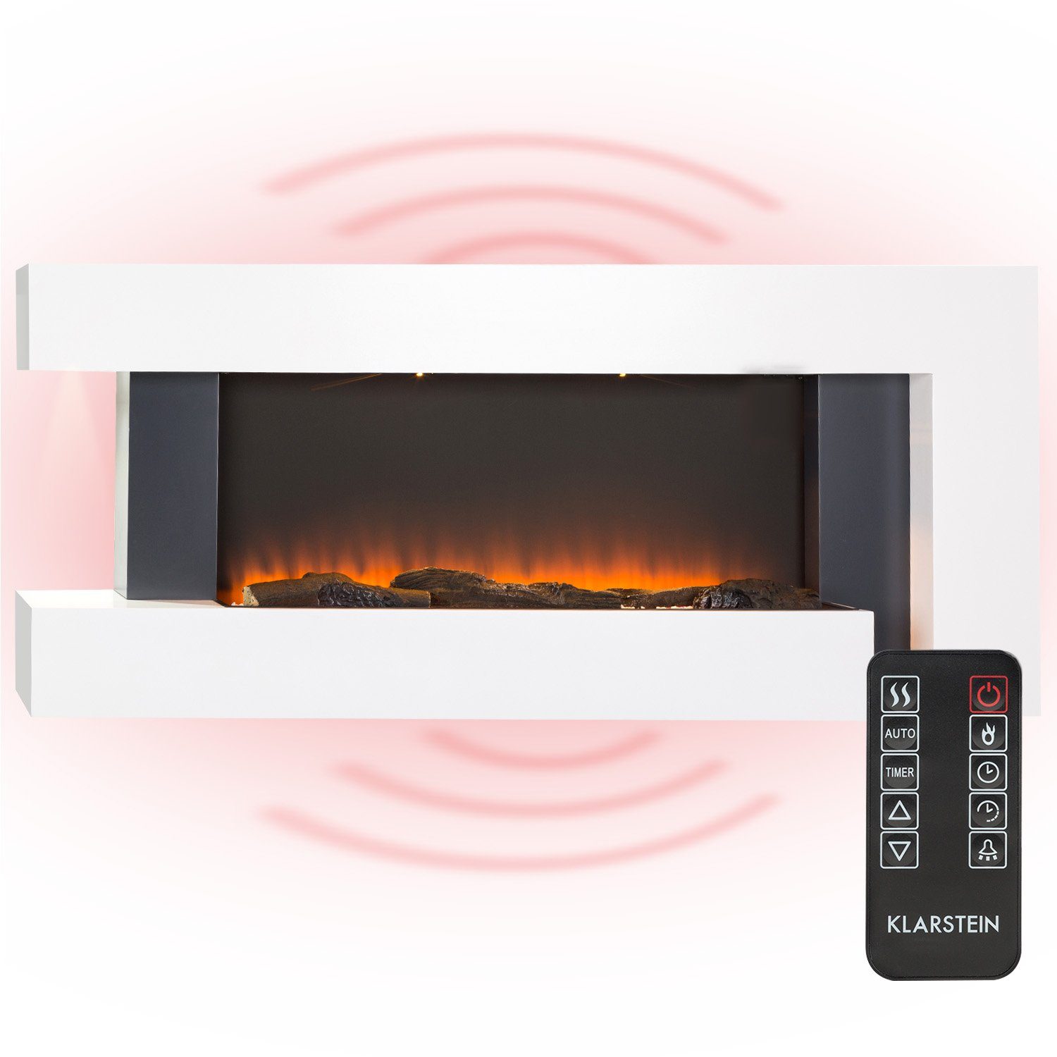 Klarstein Elektrokamin Studio Light & Fire 2, elektrischer Kamin mit Heizfu günstig online kaufen