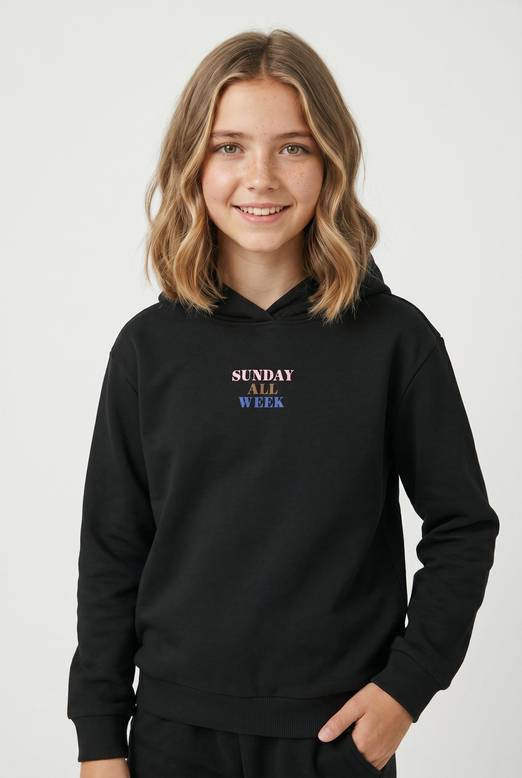 Sweatshirt NKFOFINA LS NREG WH SWE BRU PB