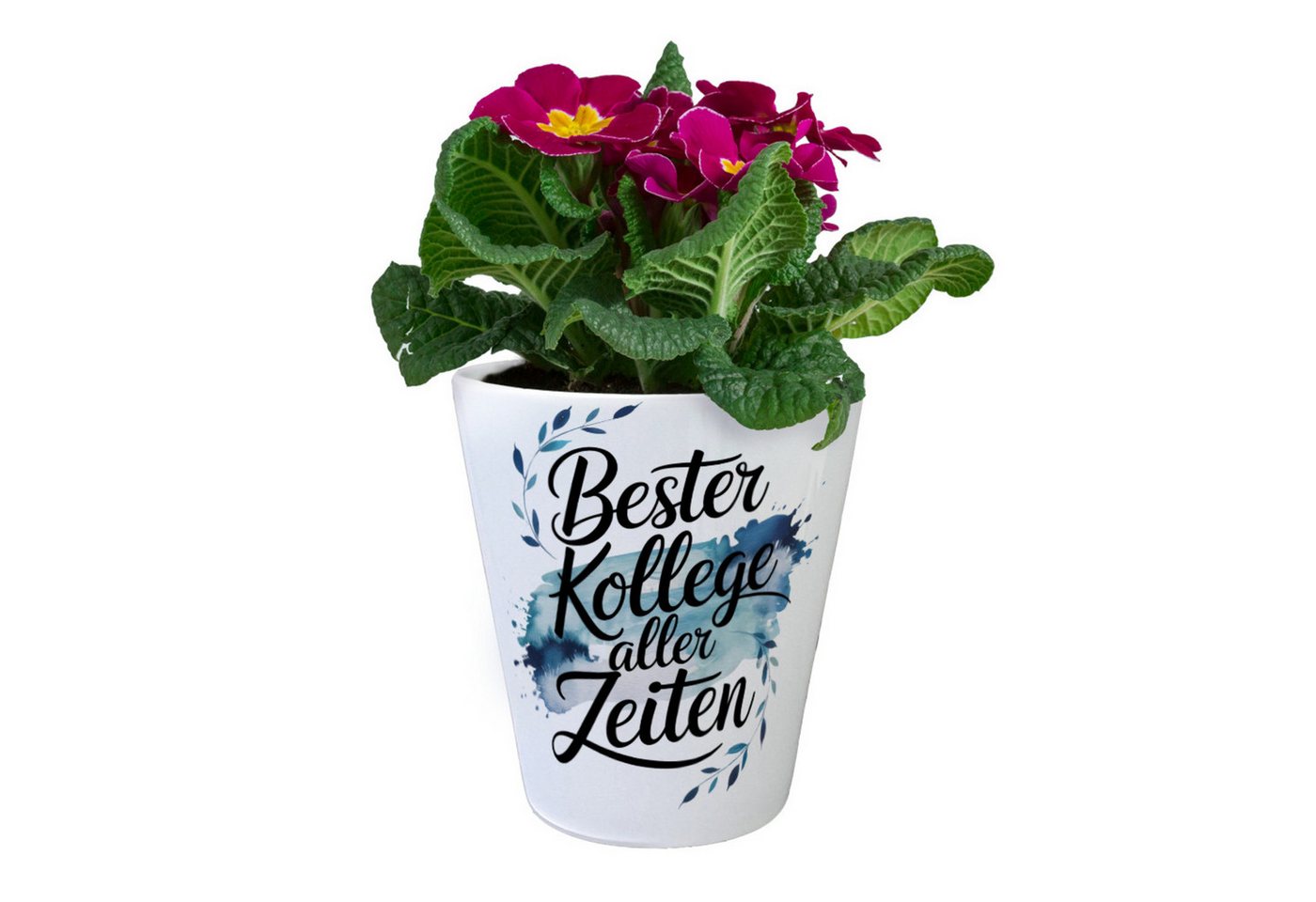 Thumbnail - speecheese Blumentopf Bester Kollege aller Zeiten Blumentopf Aquarelles Blattmuster