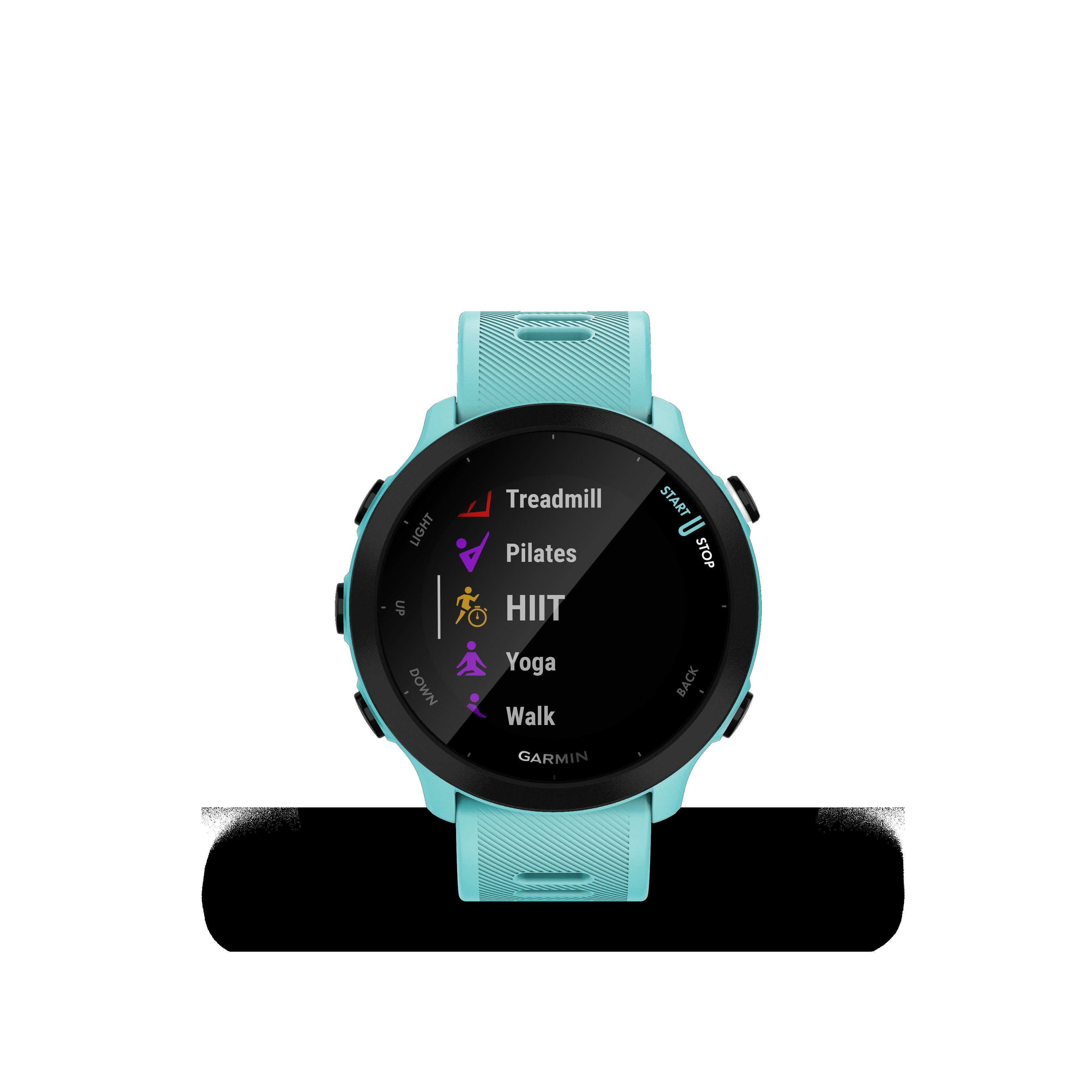 Garmin FORERUNNER 55 cm/1,04 | türkis/schwarz türkis Zoll, Multisport- (2,64 GPS-Laufuhr Garmin), Smartwatch