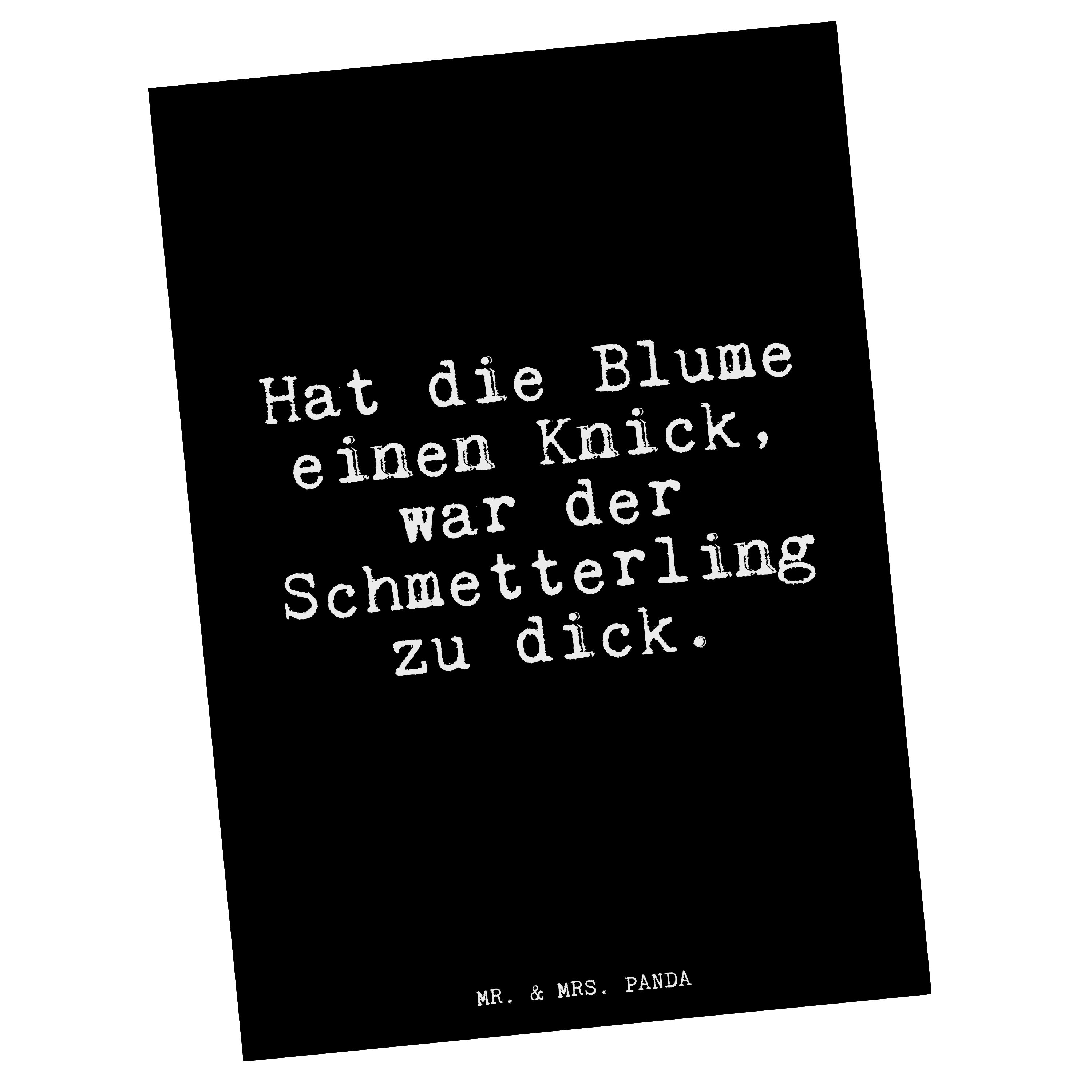 Mr. & Mrs. Hat einen... Blume Schwarz Geschenk, Einlad - Panda Geburtstagskarte, die Postkarte 