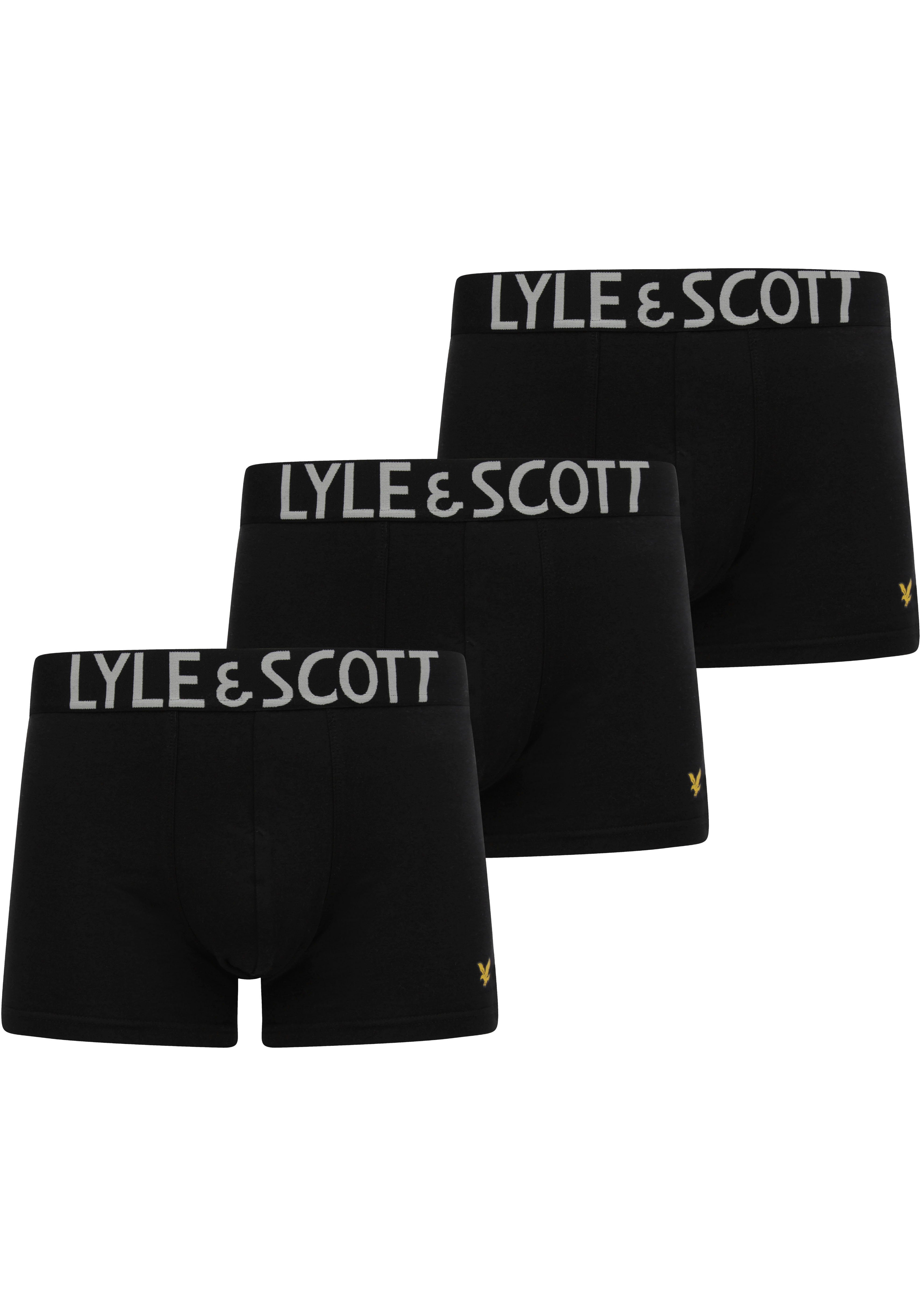 Lyle & Scott Boxershorts DANIEL (Packung, 3-St) mit Logo-Elastikbund black