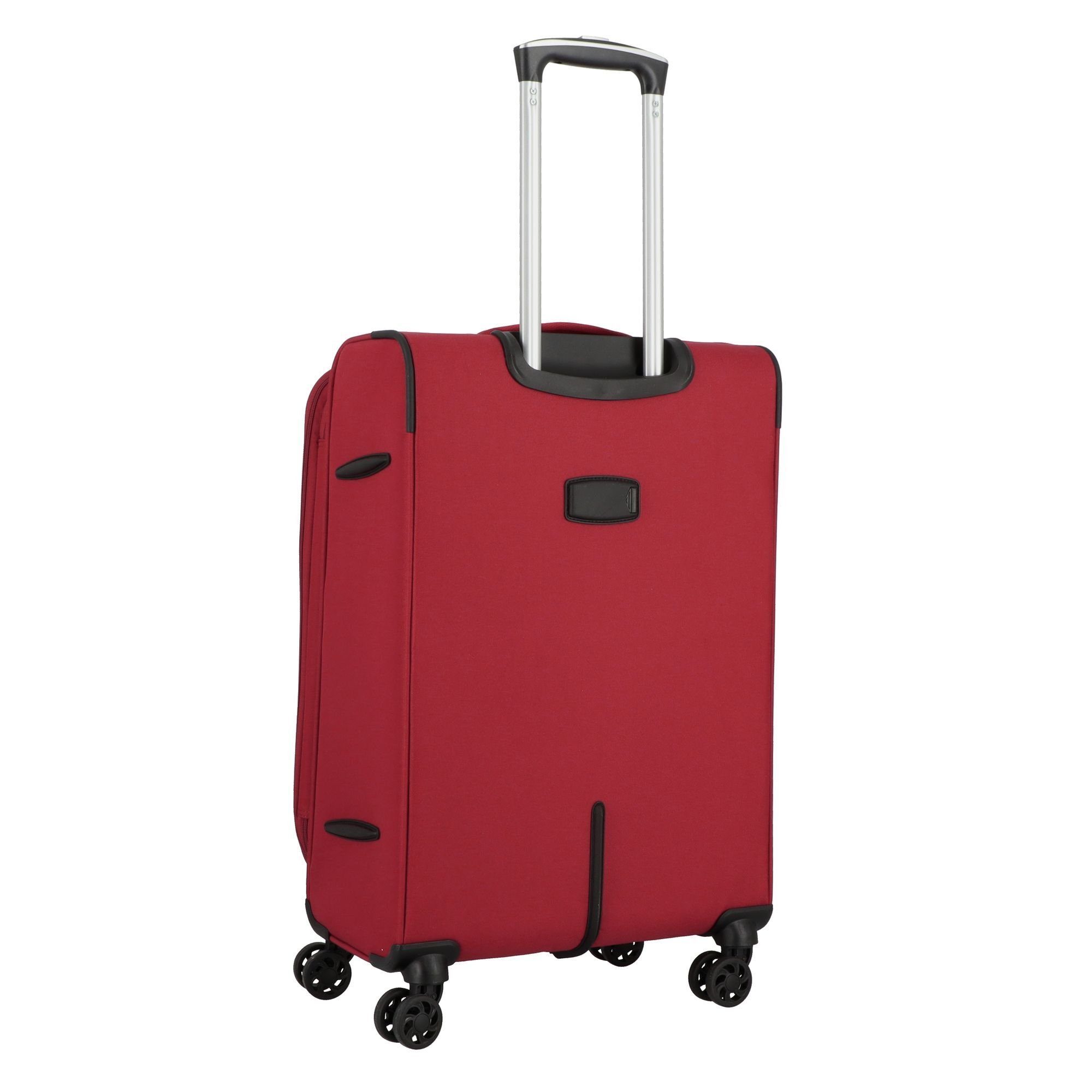 Travel Trolleyset Rollen, tlg), 3 6804, 4 D&N Polyester bordeaux Line (3-teilig,