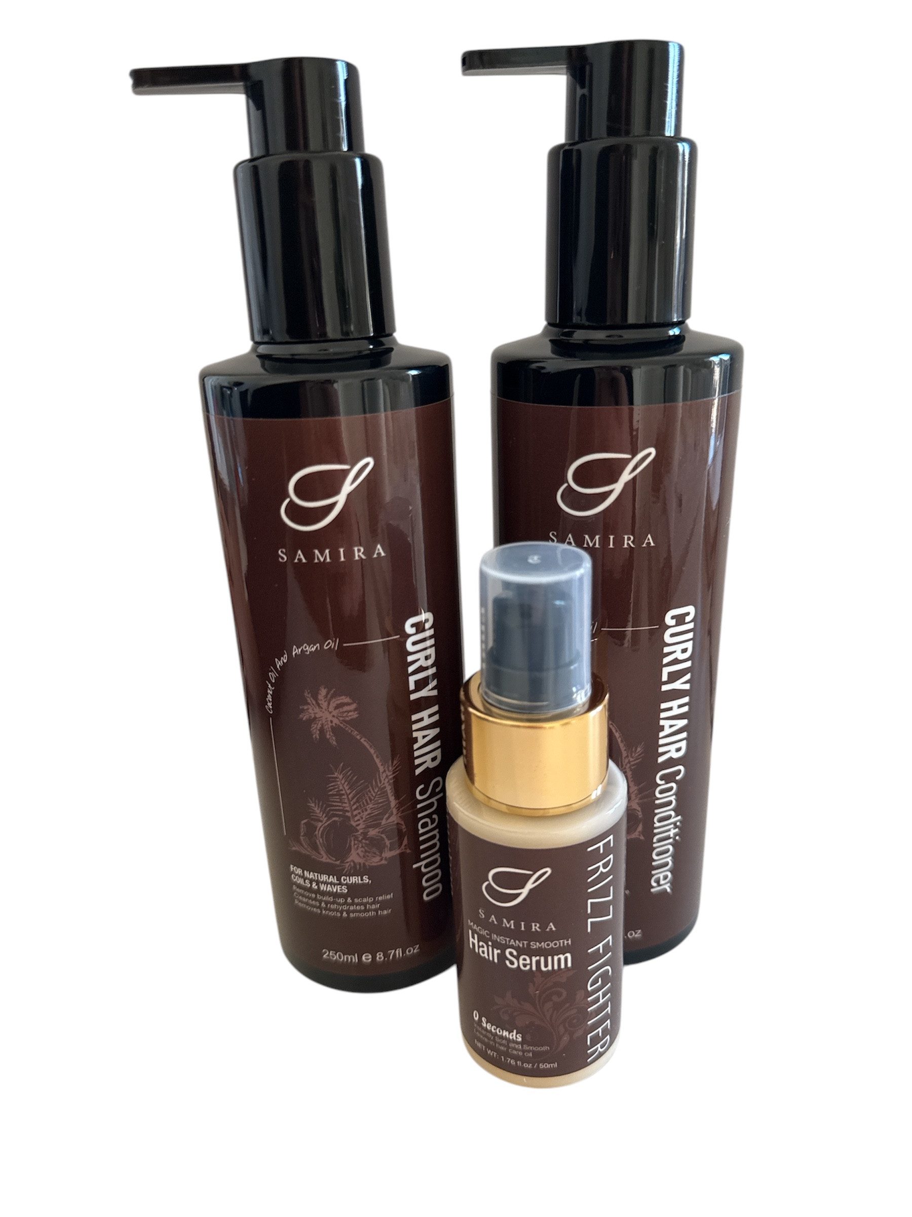 Samira Haarpflege-Set Ultra Locken Shampoo & Conditioner + smoothi anti frizz serum, 3-tlg., reichhaltig