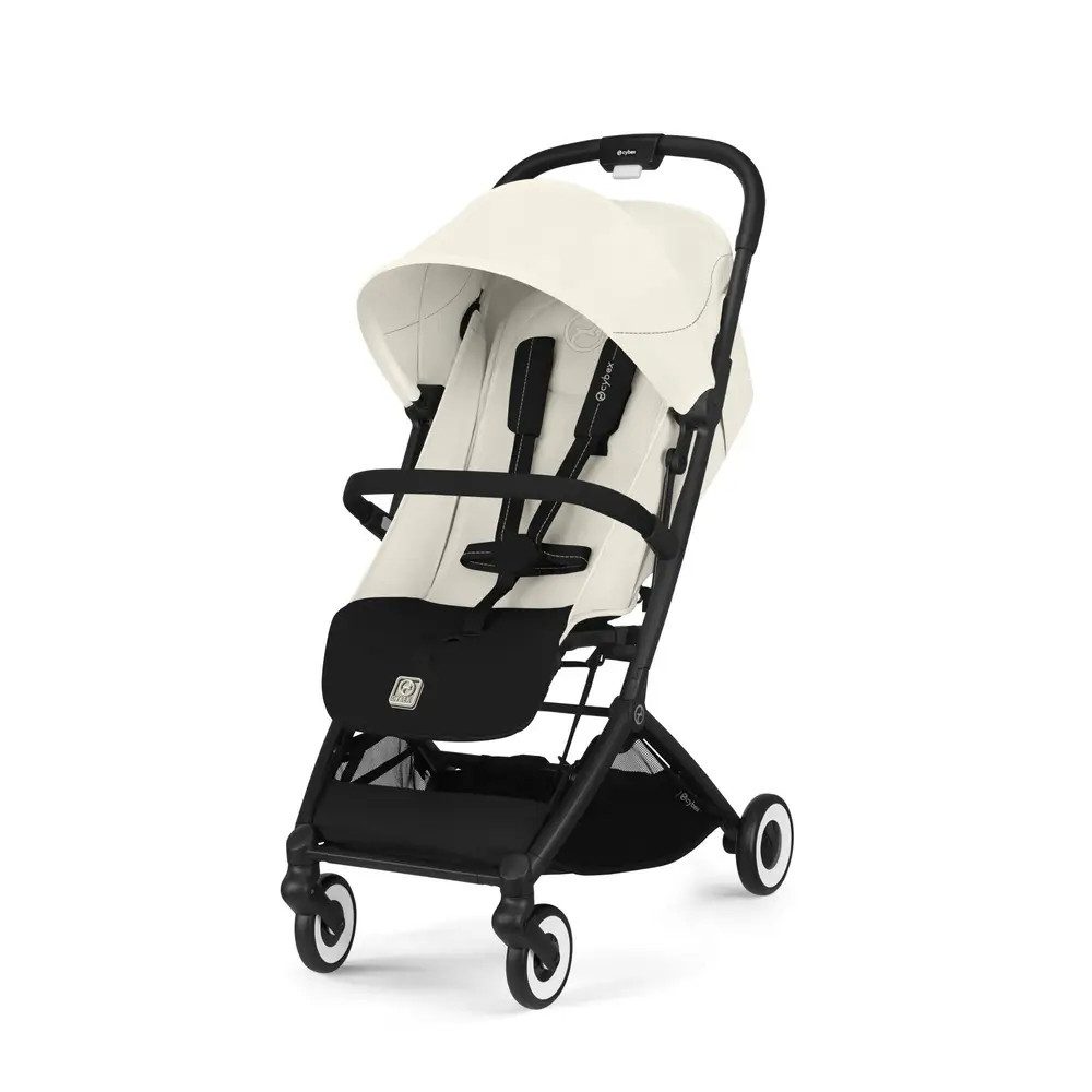 Columbus Kombi-Kinderwagen Buggy Orfeo BLK Canvas White, light beige