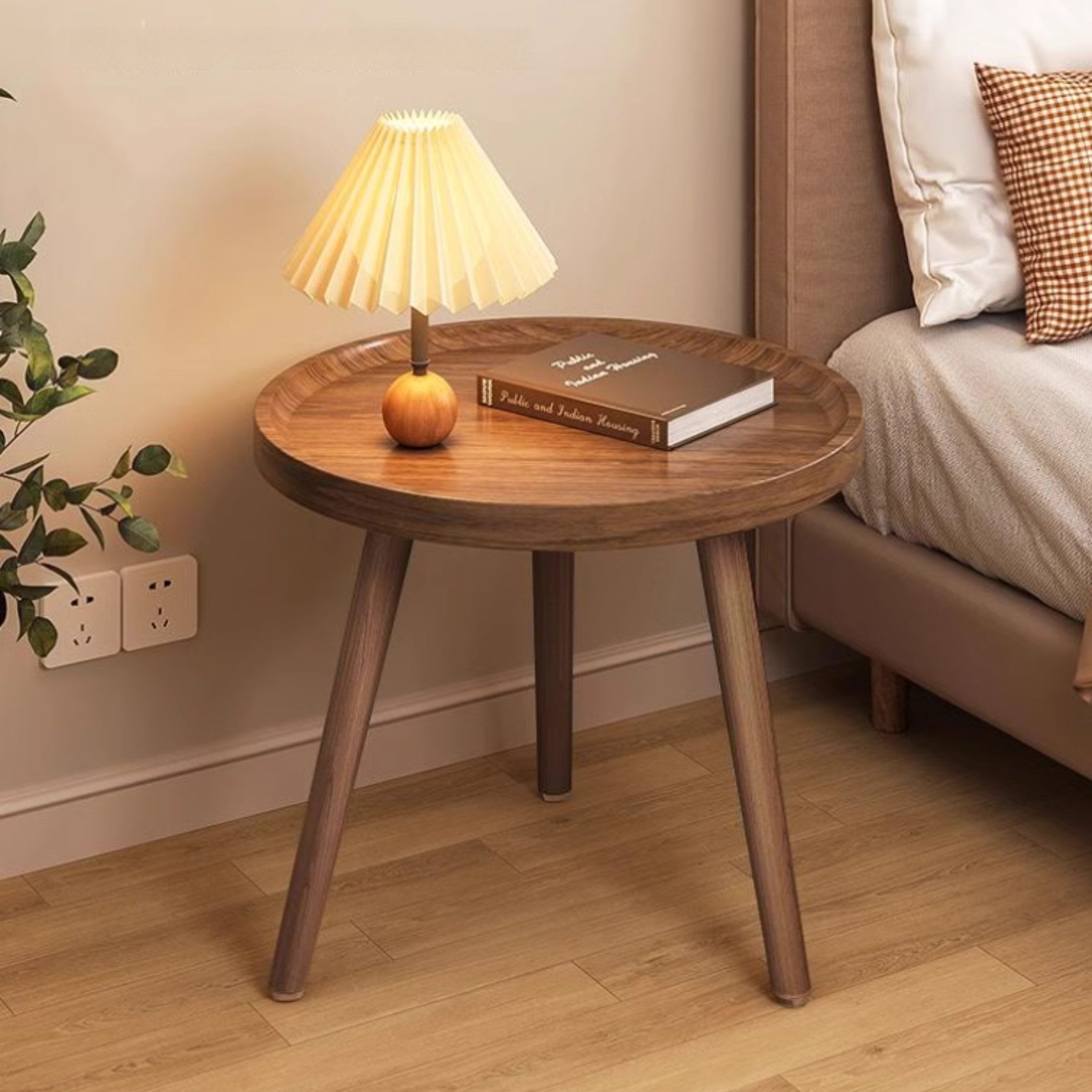 Masbekte Beistelltisch Couchtisch aus massivem Holz, günstig online kaufen