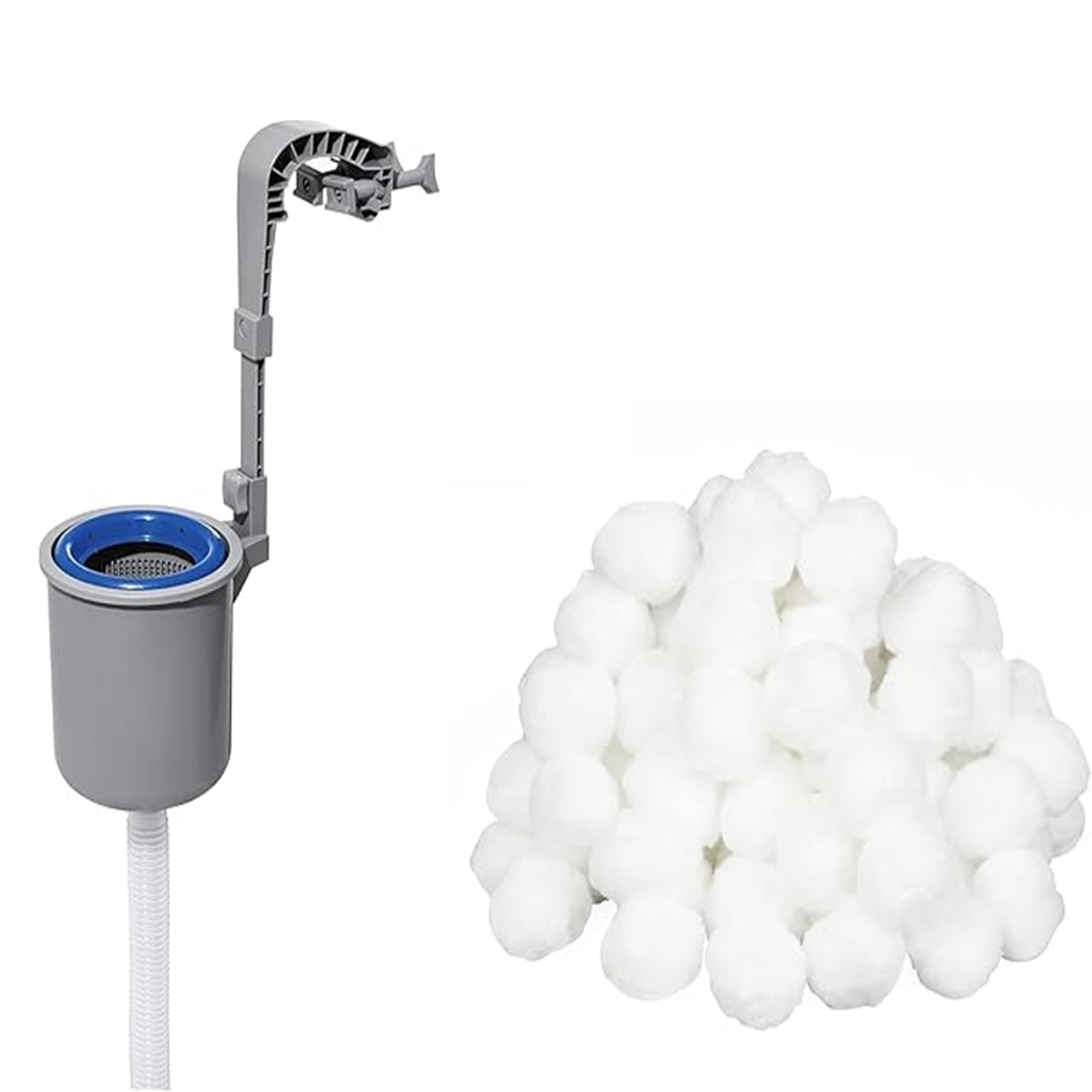 Bestway Skimmer Einhängeskimmer Starter-Kit mit 500 g Filterbälle für Pools