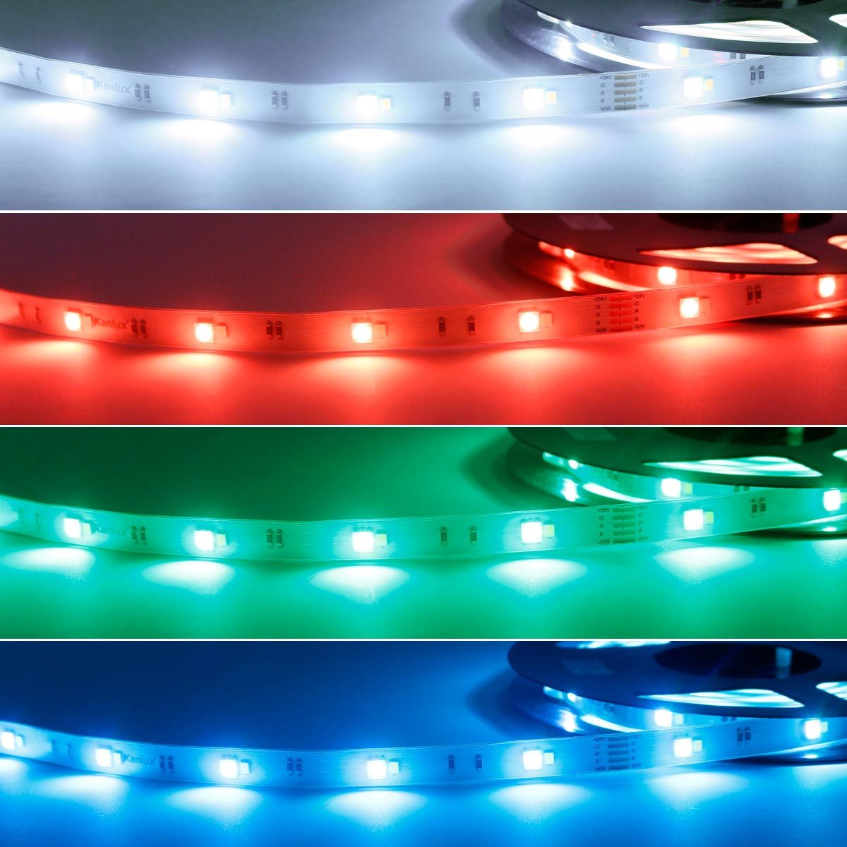 Kanlux LED-Streifen LED Streifen 5m, 240 SMD LEDs, RGB+W, 24V IP65