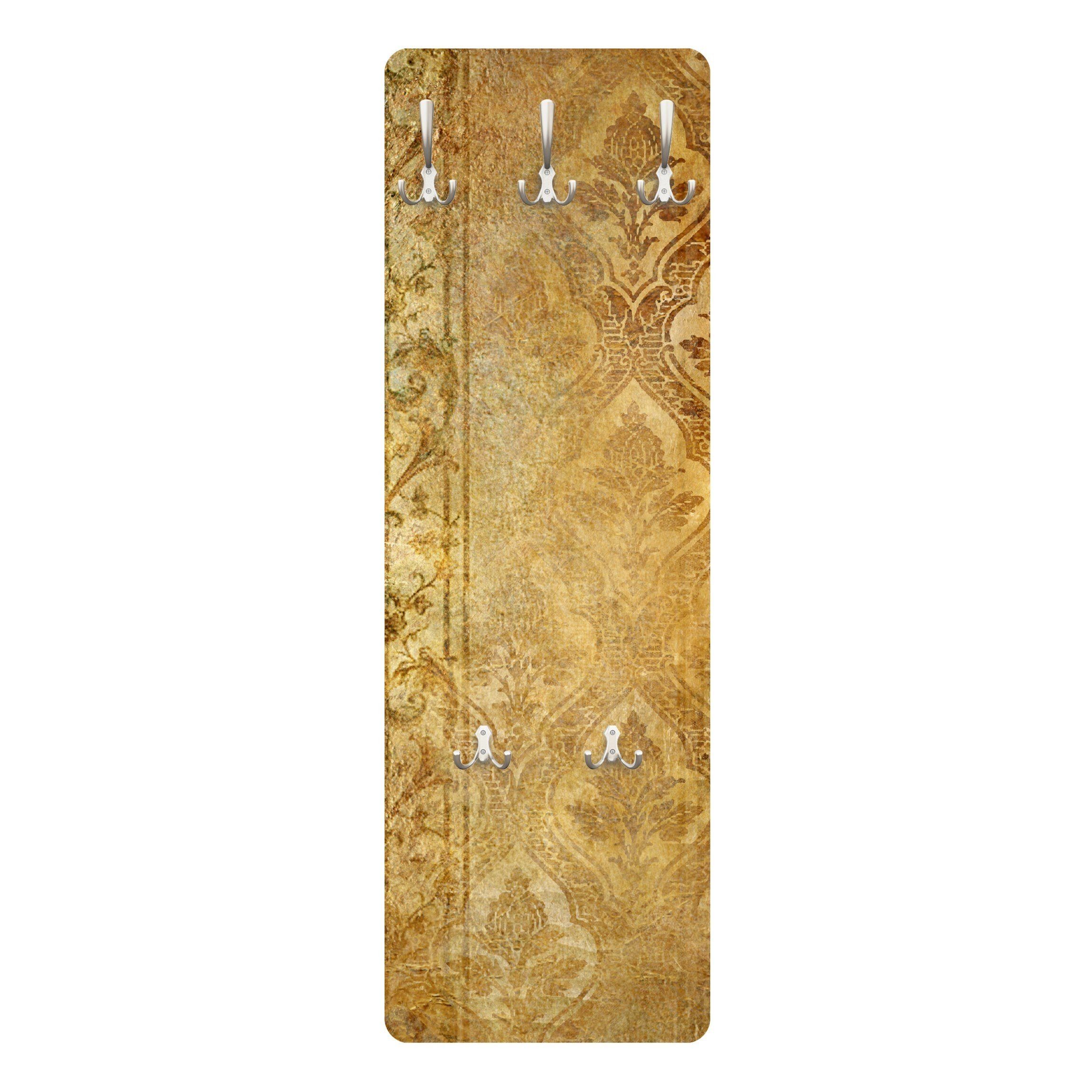 Bilderdepot24 Garderobenpaneel Design Muster Retro Vintage Orientalisch The 7 Virtues - Faith (ausgefallenes Flur Wandpaneel mit Garderobenhaken Kleiderhaken hängend), moderne Wandgarderobe - Flurgarderobe im schmalen Hakenpaneel Design