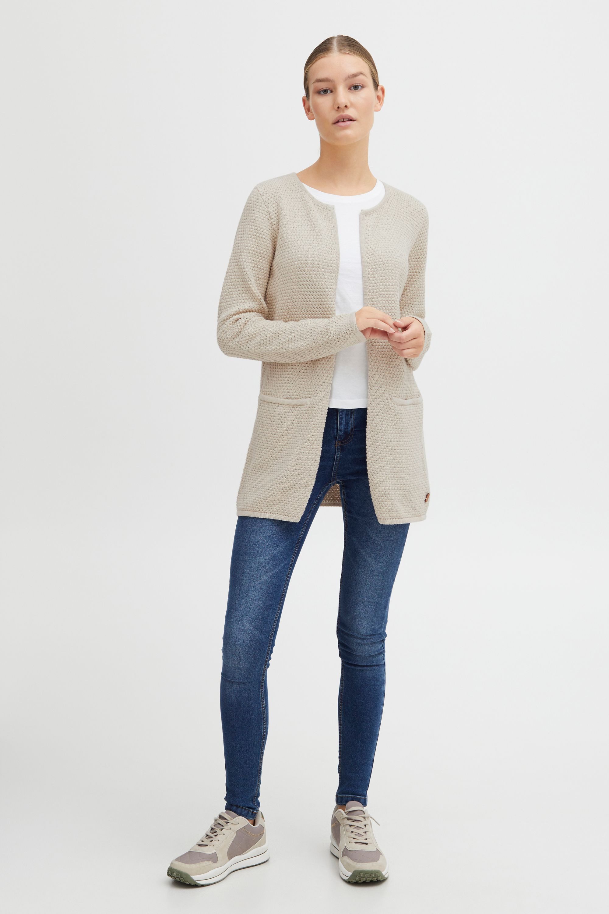 OXMO Strickjacke OXHilda Strickjacke im Perlstrickmuster günstig online kaufen