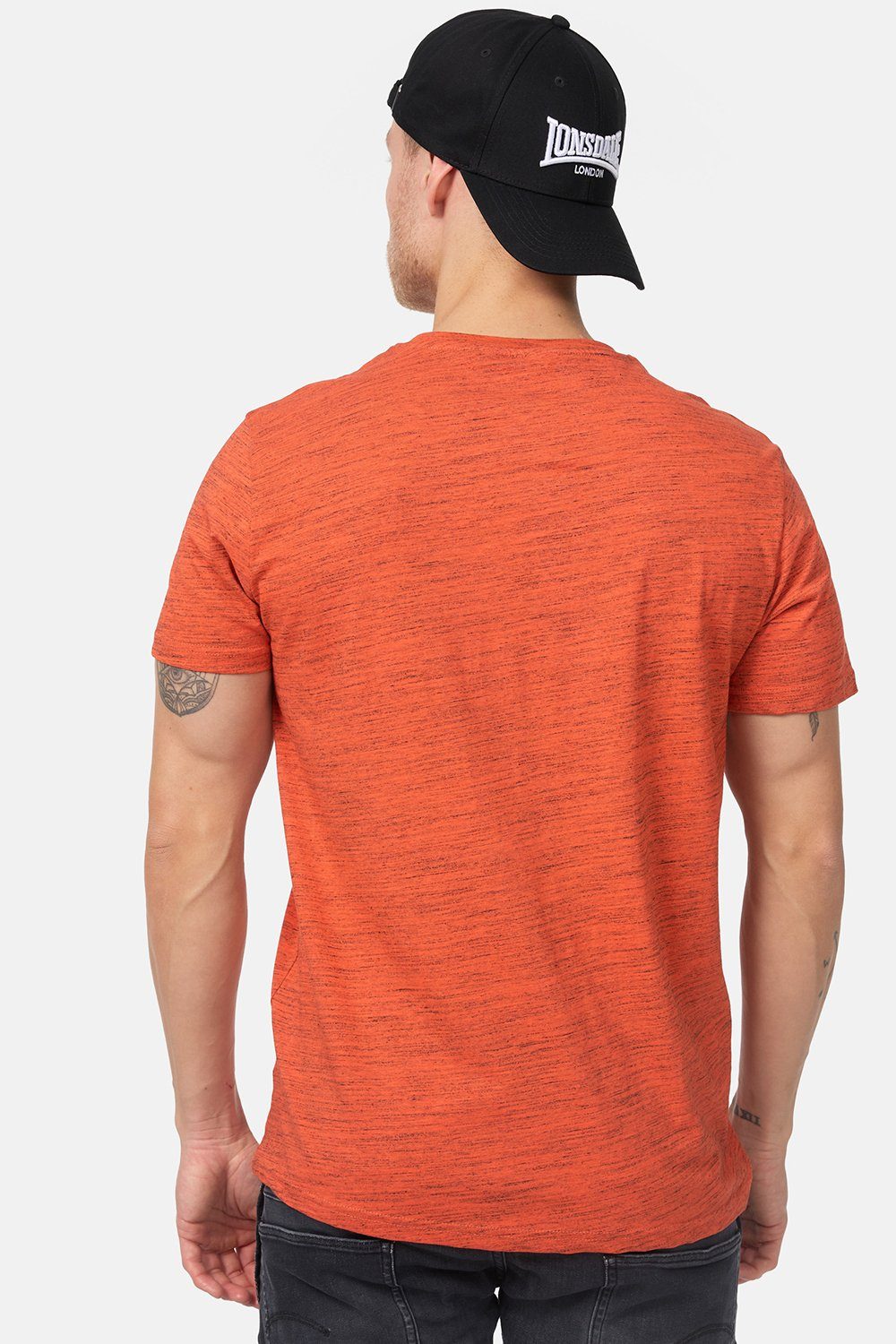 Lonsdale Marl Orange/Black GARGRAVE T-Shirt