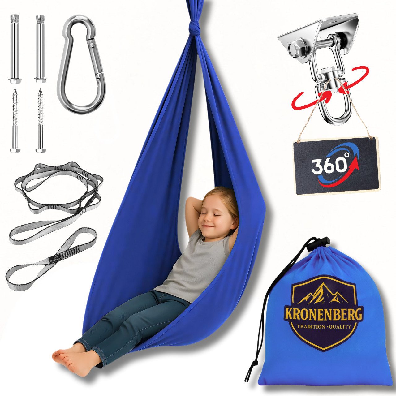 Diyarts Hängematte Ganzkörpersocke (Premium Therapieschaukel für Kinder, Vielseitige Stimulation, Sicherheit/Tragfähigkeit bis 90 kg), Entwicklungsunterstützung, Einfache Installation, Pflegeleicht
