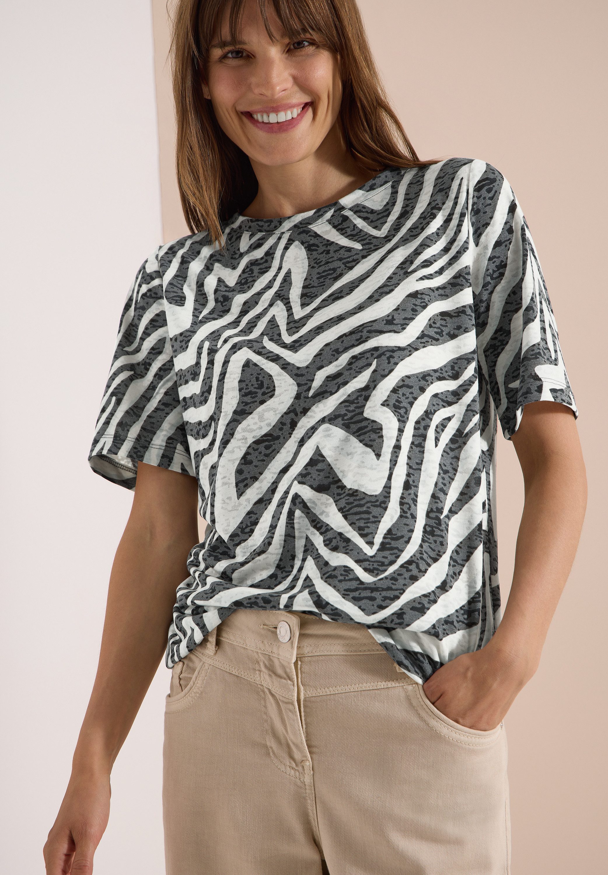 CECIL T-Shirt mit Zebra-Print