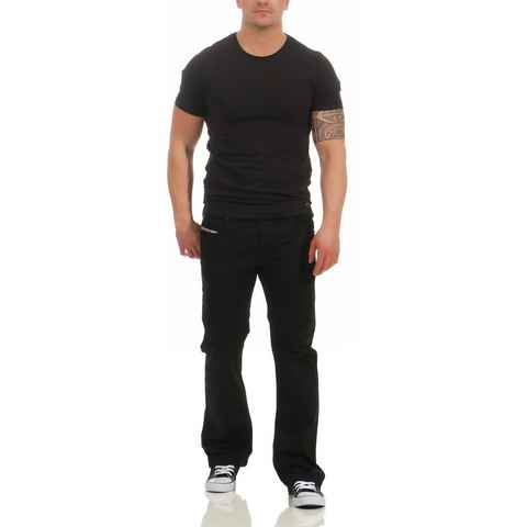 Diesel Regular-fit-Jeans Larkee (0688H, Schwarz) 5 Pocket-Style mit Stretch Anteil