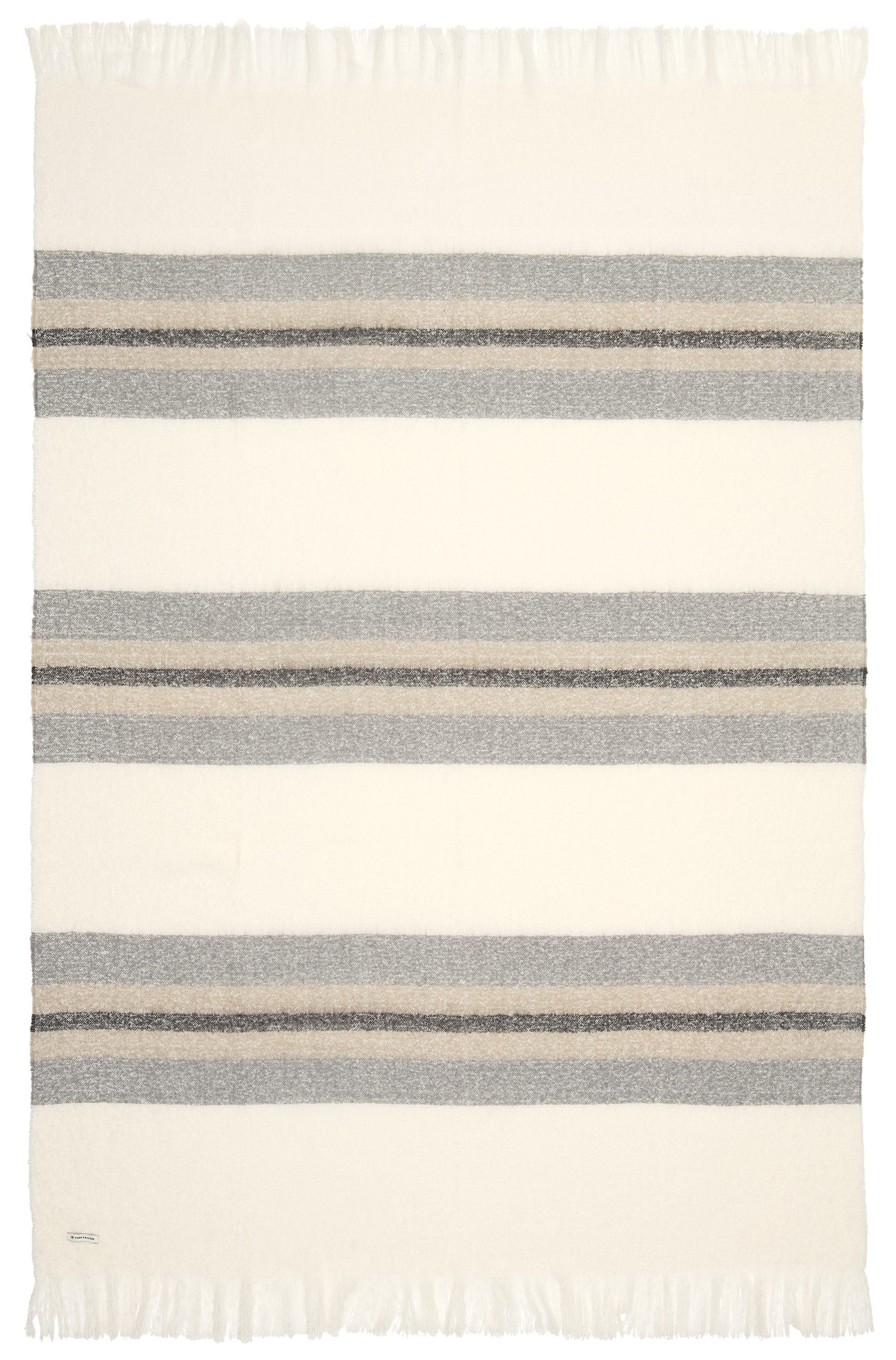 Wohndecke Bouclé Stripe, TOM TAILOR HOME, aus Bouclégarnen
