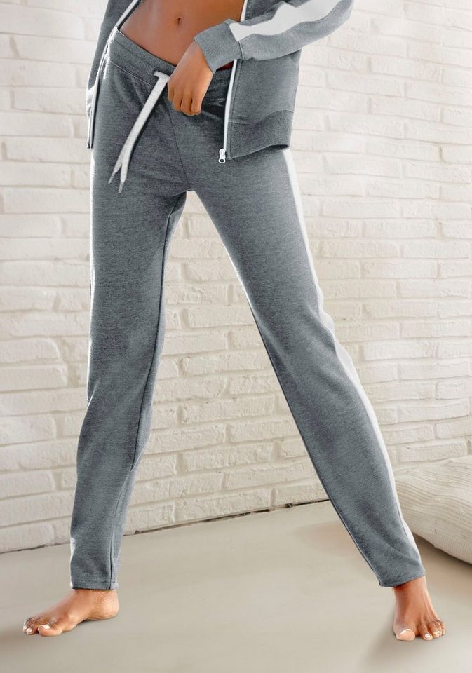 Bench. Loungewear Loungehose, mit Seitenstreifen und geradem Bein, Loungewe günstig online kaufen