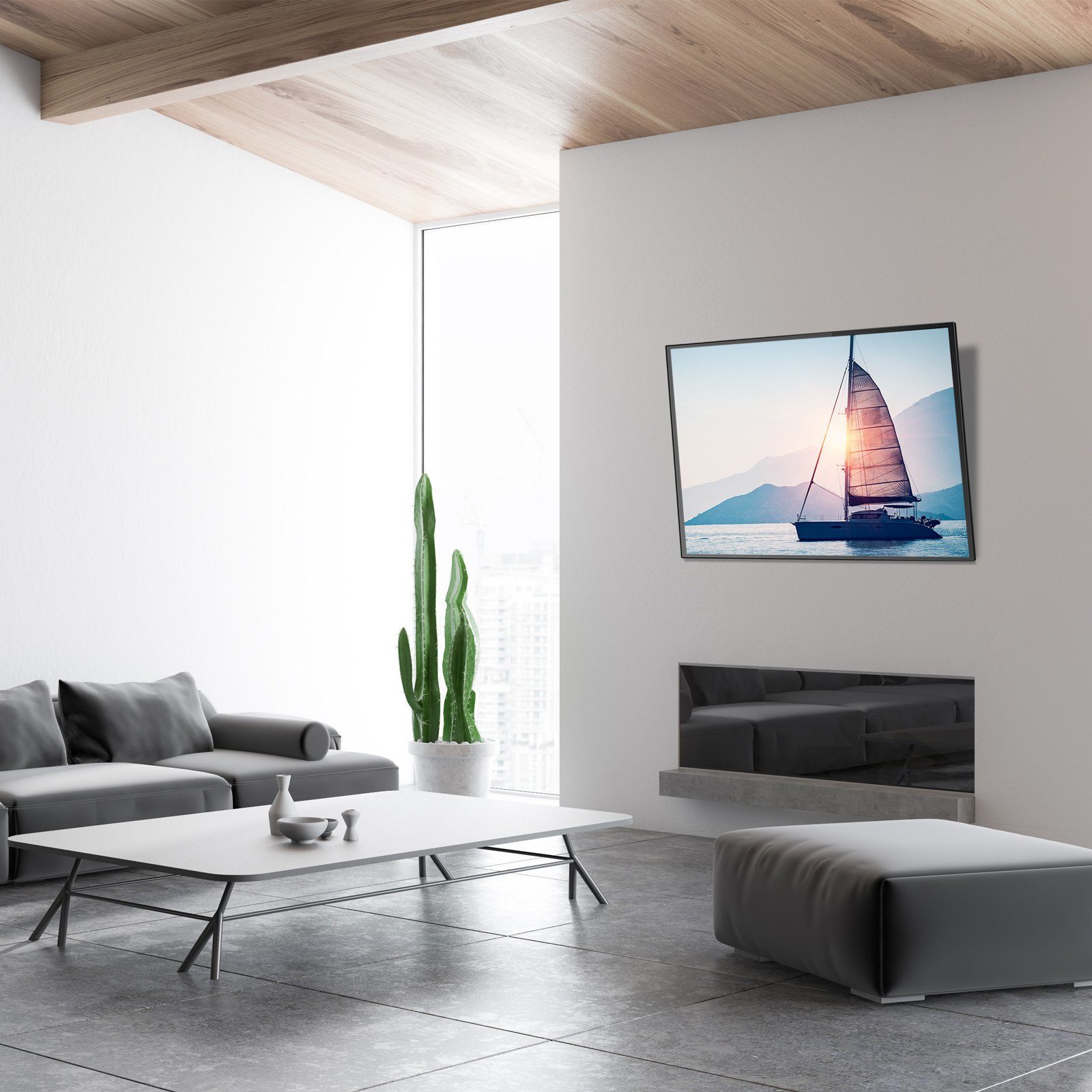 CAVO TV-Wandhalterung TV-Halterung neigbar, für Flach & Curved Fernseher & Monitor, (bis 42 Zoll, für 23 - 42 Zoll Bildschirme bis 50 kg, max. VESA 200x200 mm) – Bild 5 von 5