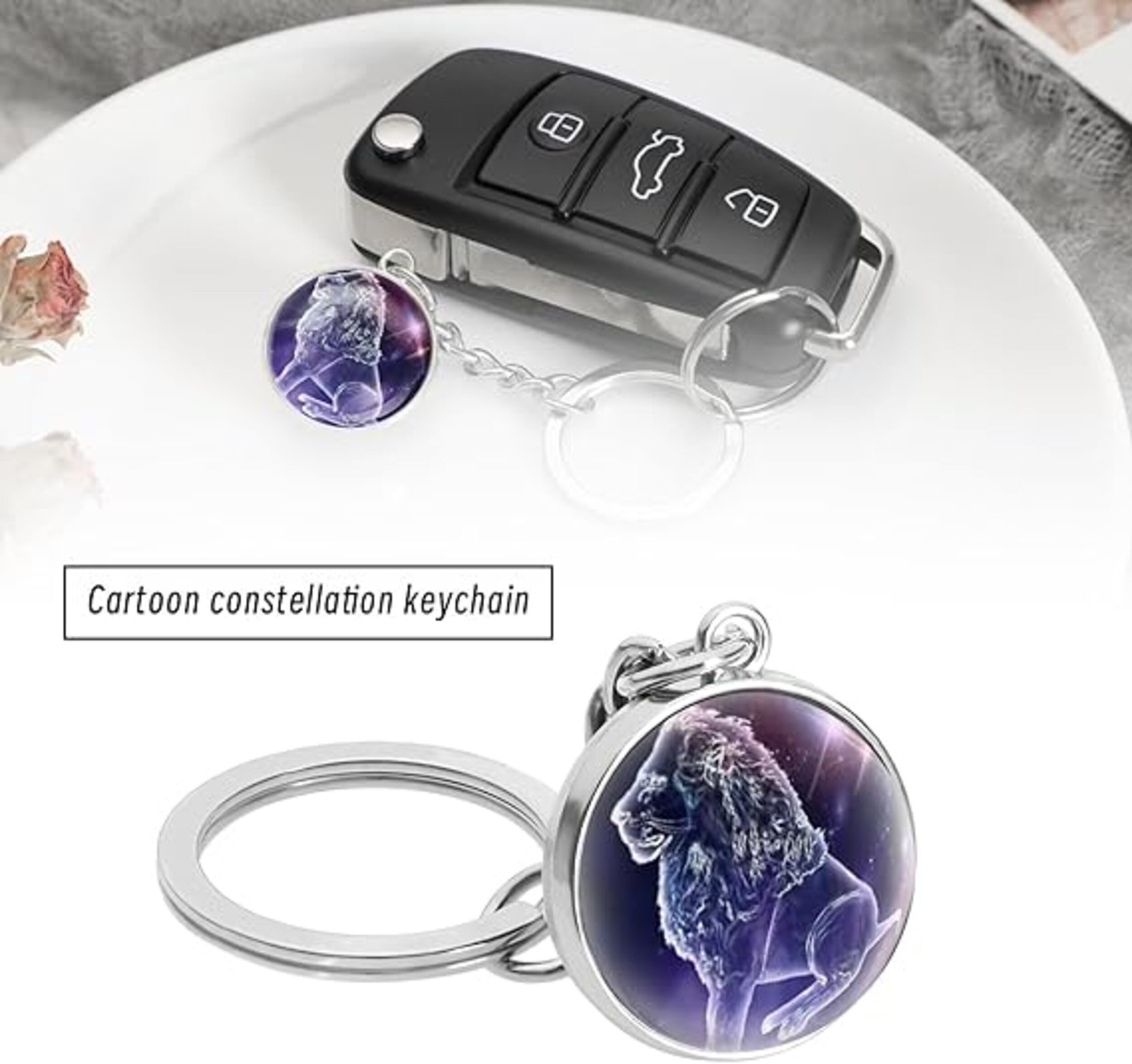 Stelby Schlüsselanhänger mit Gravur Löwe Sternzeichen Schlüsselanhänger 3D günstig online kaufen