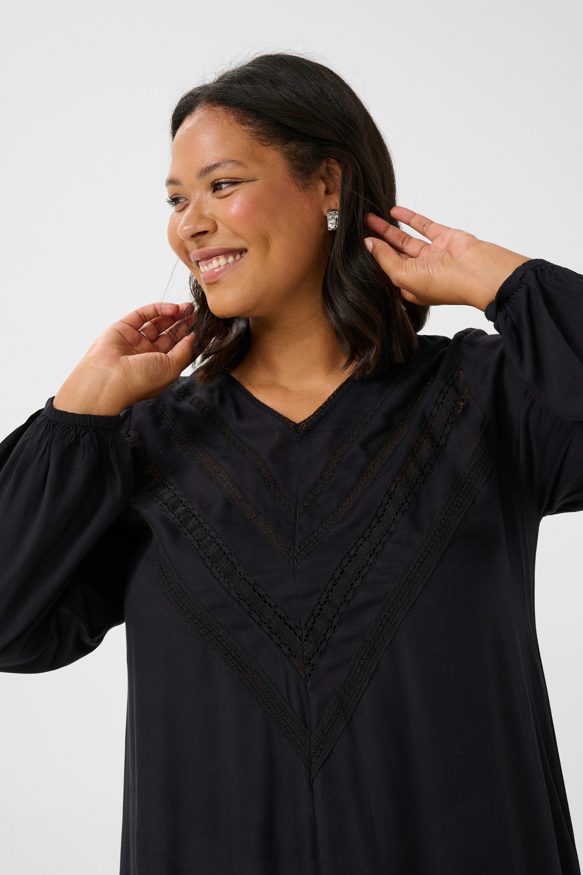 KAFFE Curve Blusenkleid Kleid KCellanora Große Größen