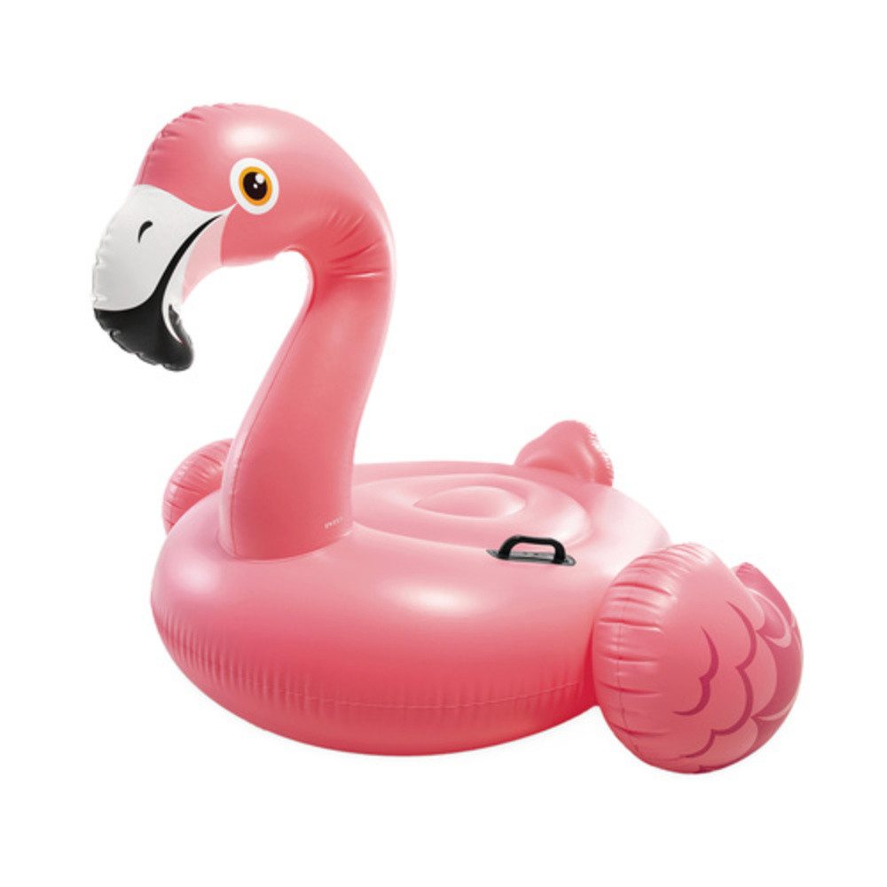 Intex Luftmatratze Aufblasbare Flamingo Poolmatratze, (Spar-Set, 1-St., groß rosa), Zwei separate Luftkammern garantieren einen hohen Auftrieb
