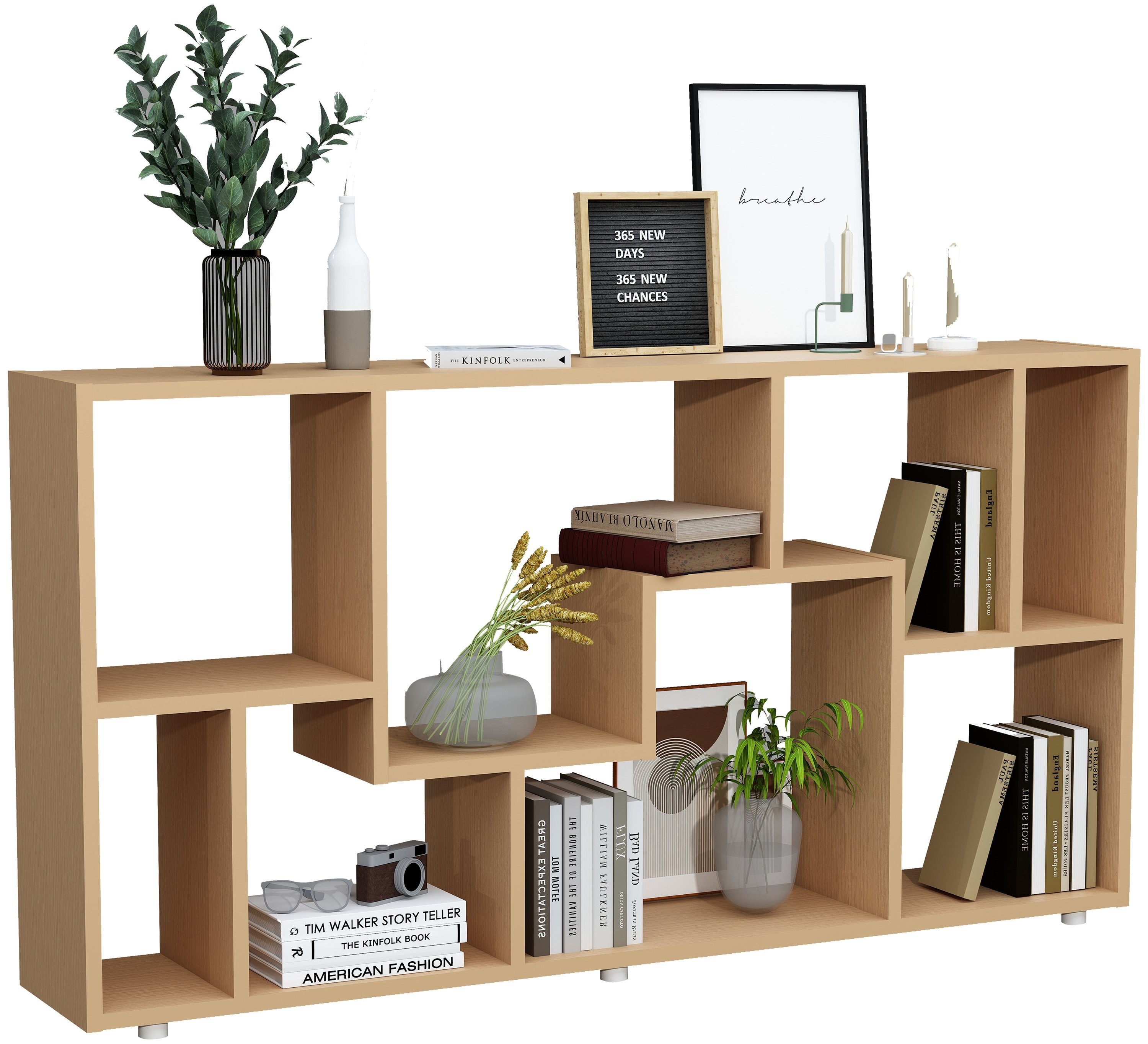 VCM Standregal Holz Stand Regal Raumteiler Bücherregal Lanisa L günstig online kaufen