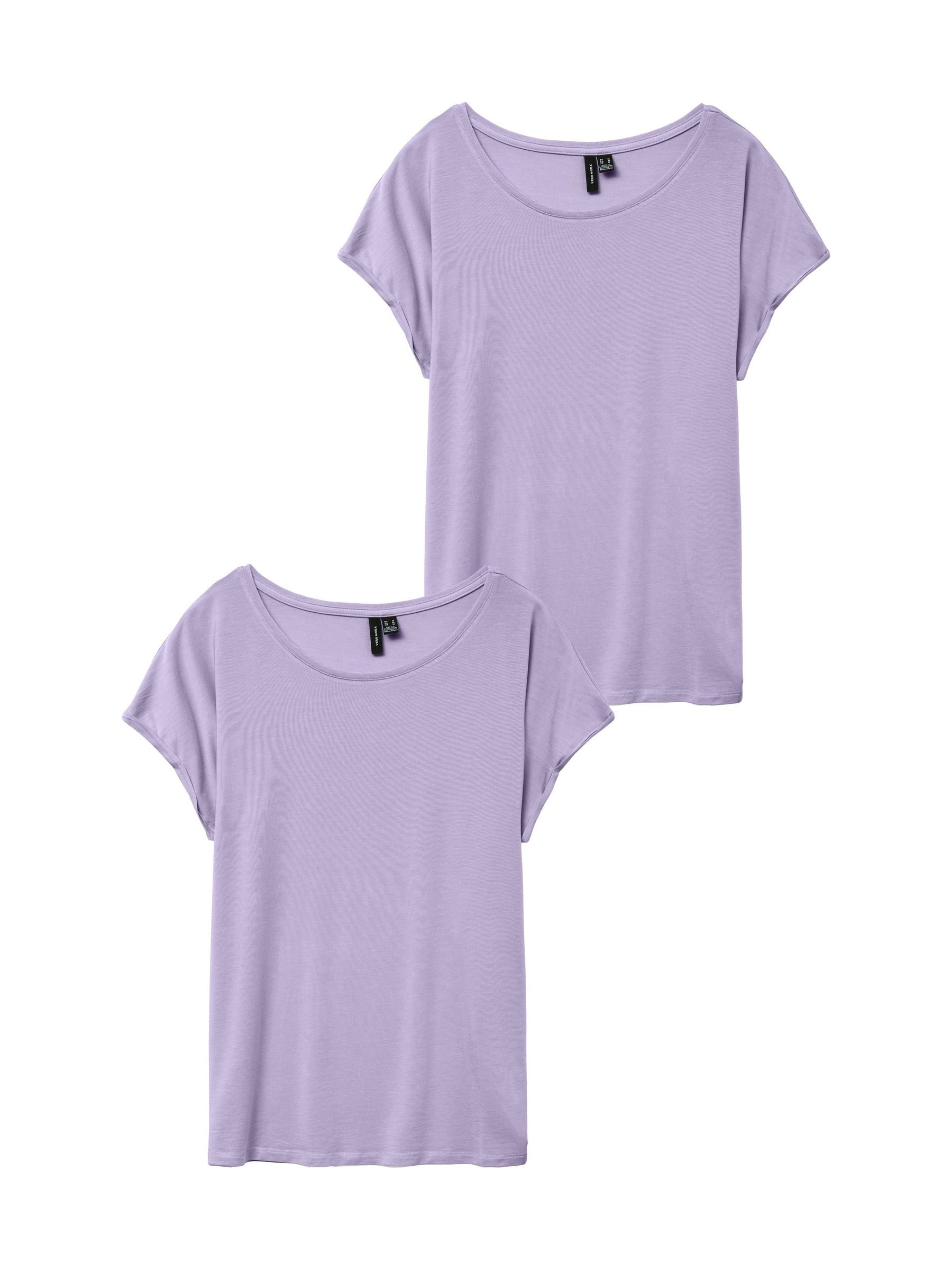 Vero Moda T-Shirt 2er-Pack Einfarbiges Stretch günstig online kaufen