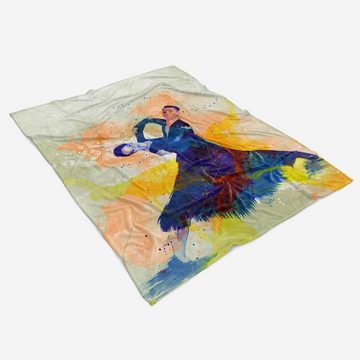 Sinus Art Handtücher SplashArt Sport Handtuch Strandhandtuch Saunatuch Kuscheldecke Kunstvoll Tanzpaar II Spor, Baumwolle-Polyester-Mix (1-St), Handtuch