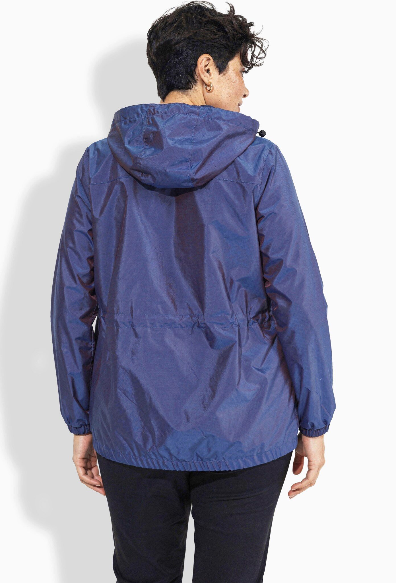 Ulla Popken Funktionsjacke Funktionsjacke schimmernd wasserabweisend Kapuze