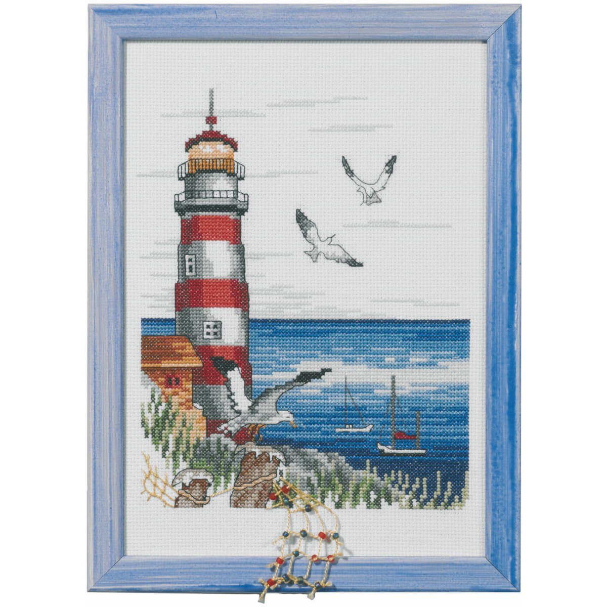 Permin Kreativset Permin Kreuzstich Stickpackung "Leuchtturm", (embroidery kit by Marussia)