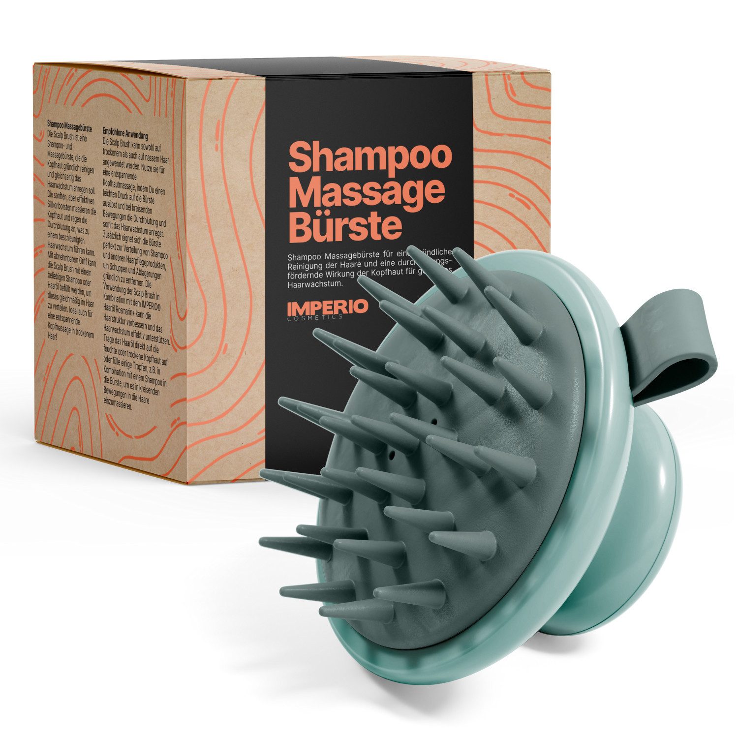 IMPERIO Haarbürste Shampoo-Massagebürste für Tiefenreinigung und mehr Haarwachstum