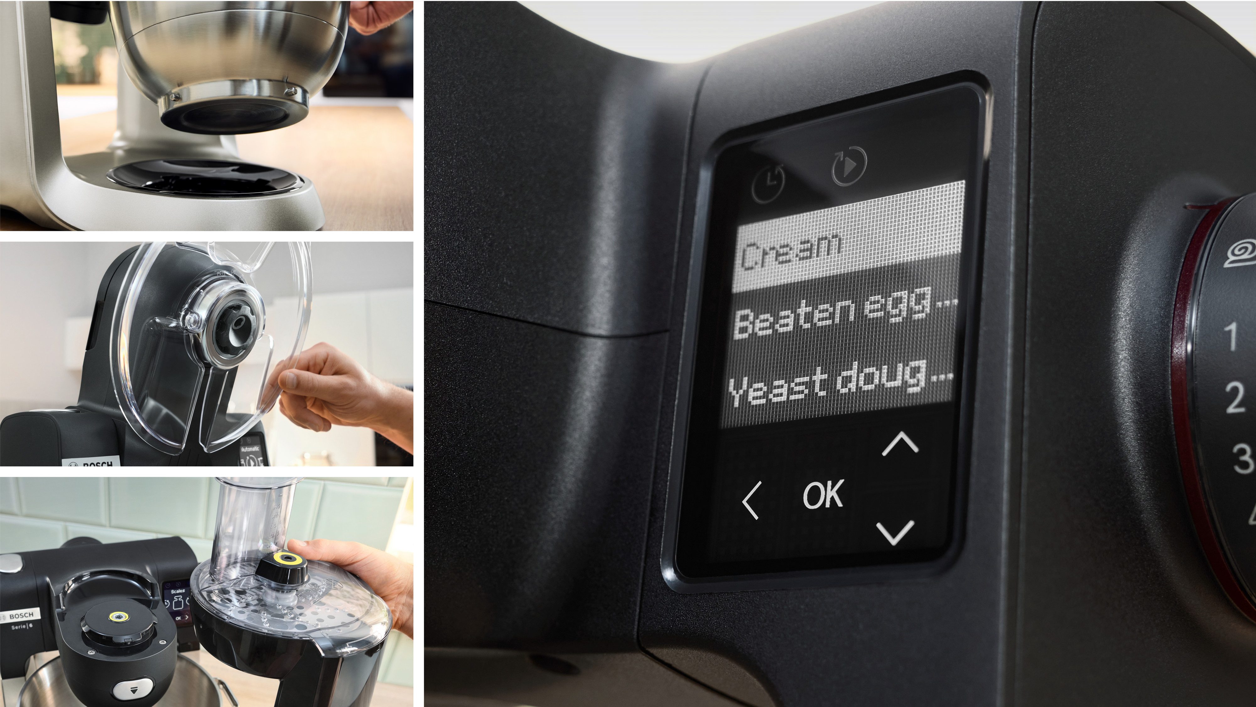 BOSCH Küchenmaschine Serie 6 MUMS6ZS18, 2 Schüsseln, integr. Waage, schwarz, 1600 W, 13,1 l Schüssel – Bild 4 von 5