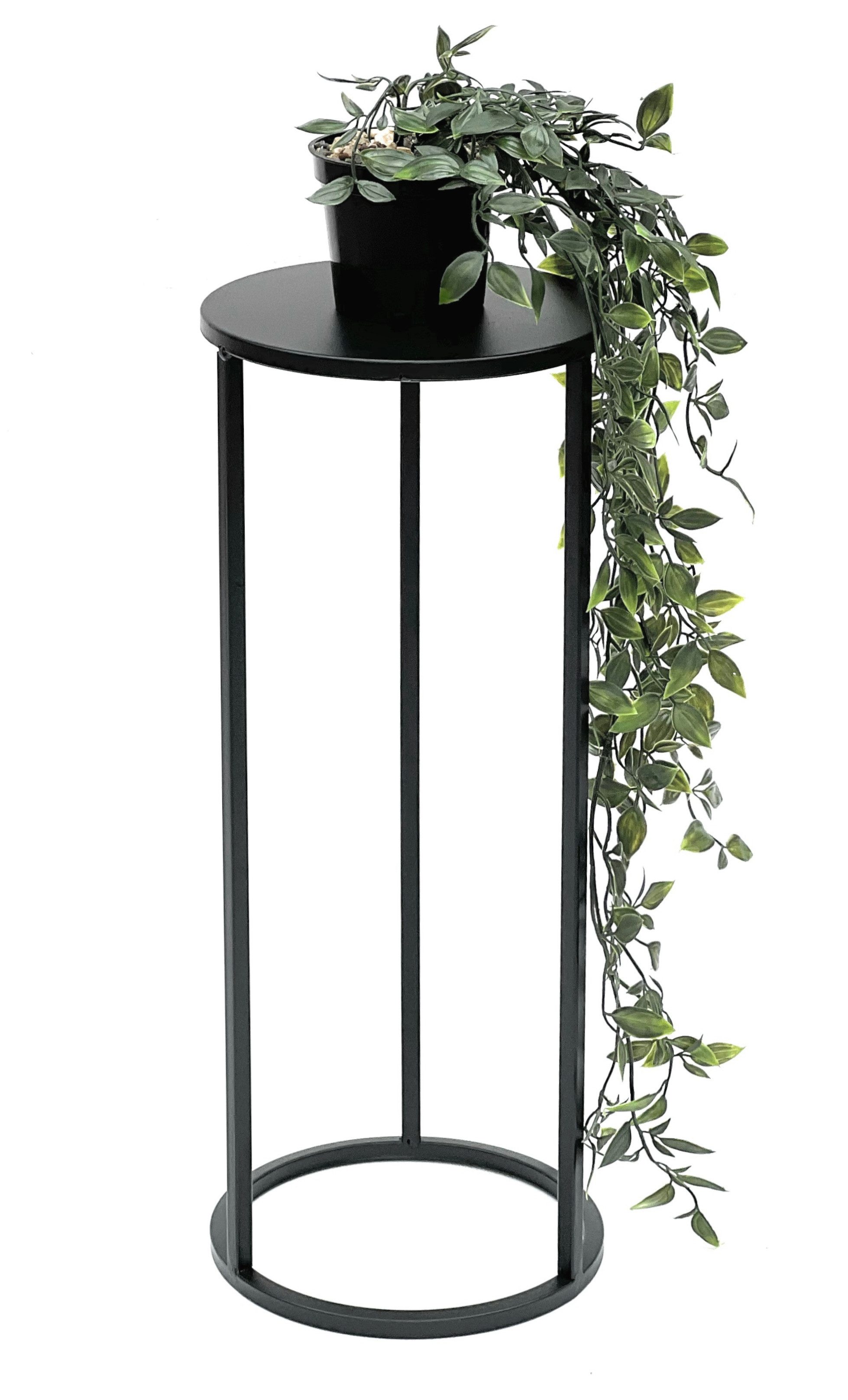 DanDiBo Blumenhocker Metall Schwarz Rund 70-50 cm Blumenhocker Beistelltisc günstig online kaufen