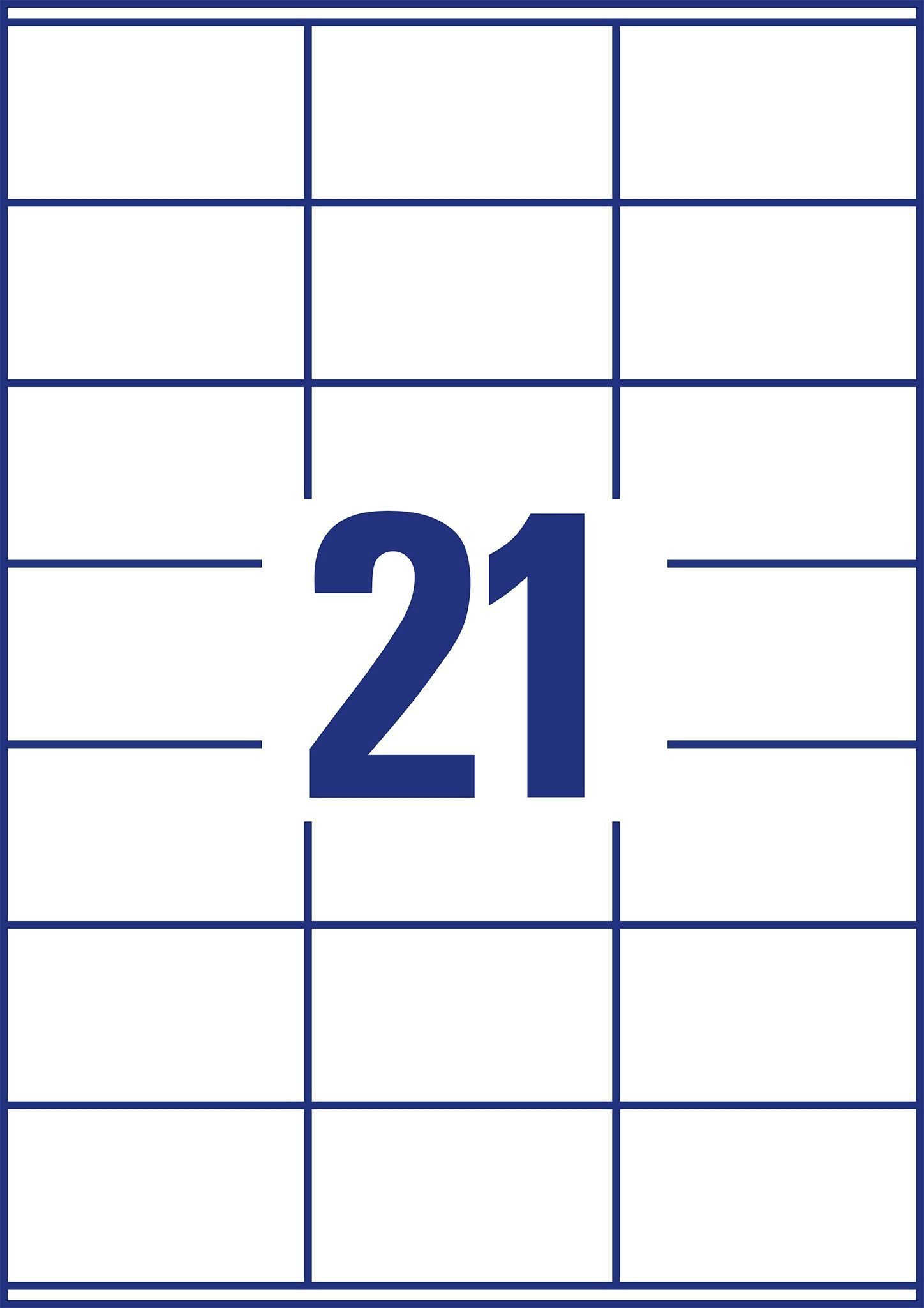 Avery Zweckform Etiketten Adressetiketten ultragrip 70x41mm weiß VE=210 Etiketten