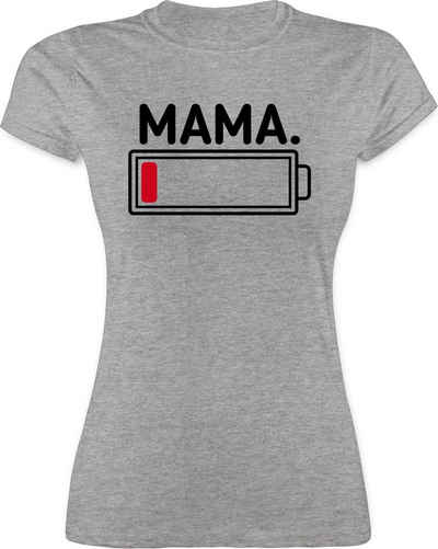 Shirtracer T-Shirt »Mama leere Batterie - Partner-Look Familie Mama - Damen Premium T-Shirt«