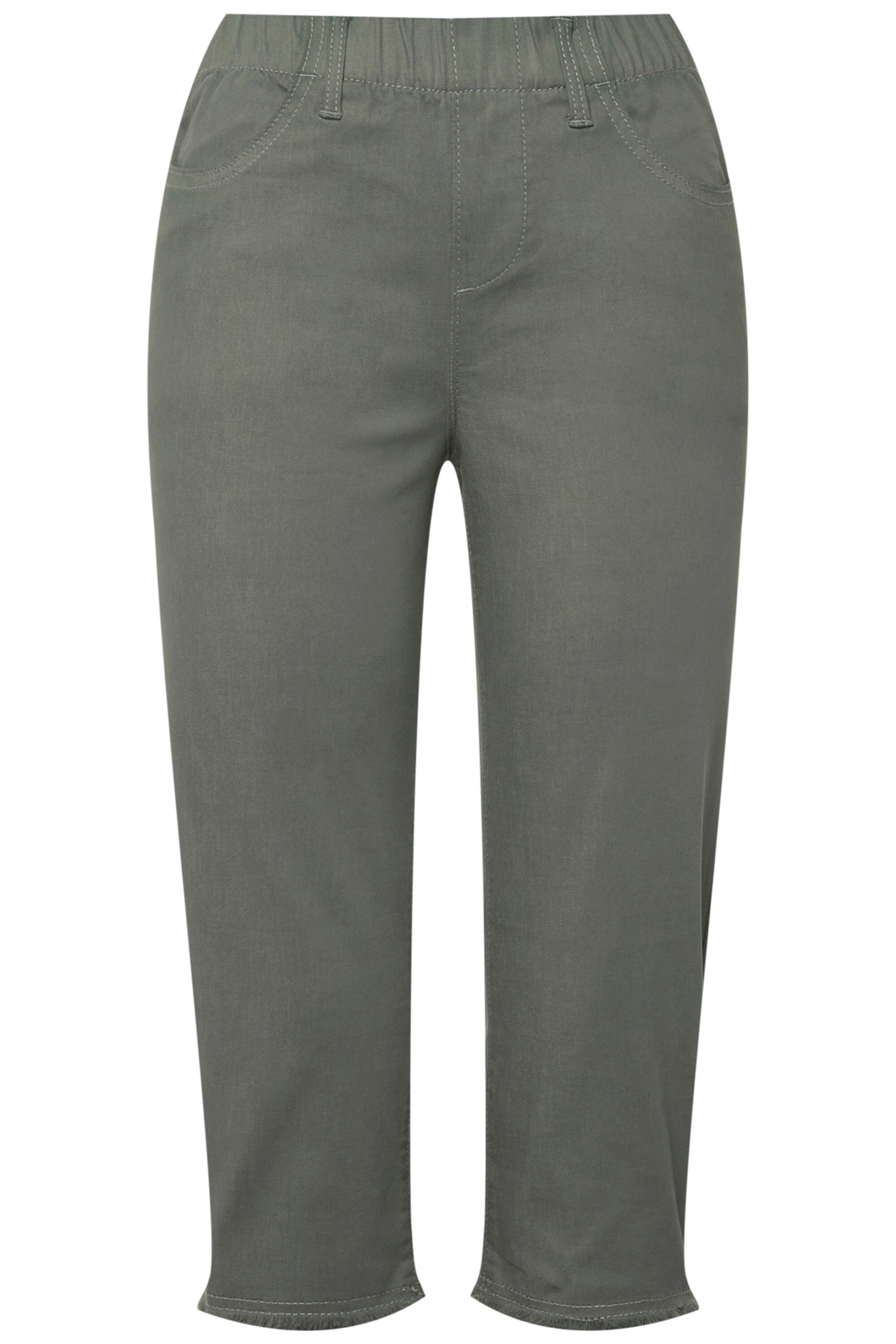 Laurasøn Funktionshose Caprihose Jeggings Fransensaum Elastikbund günstig online kaufen