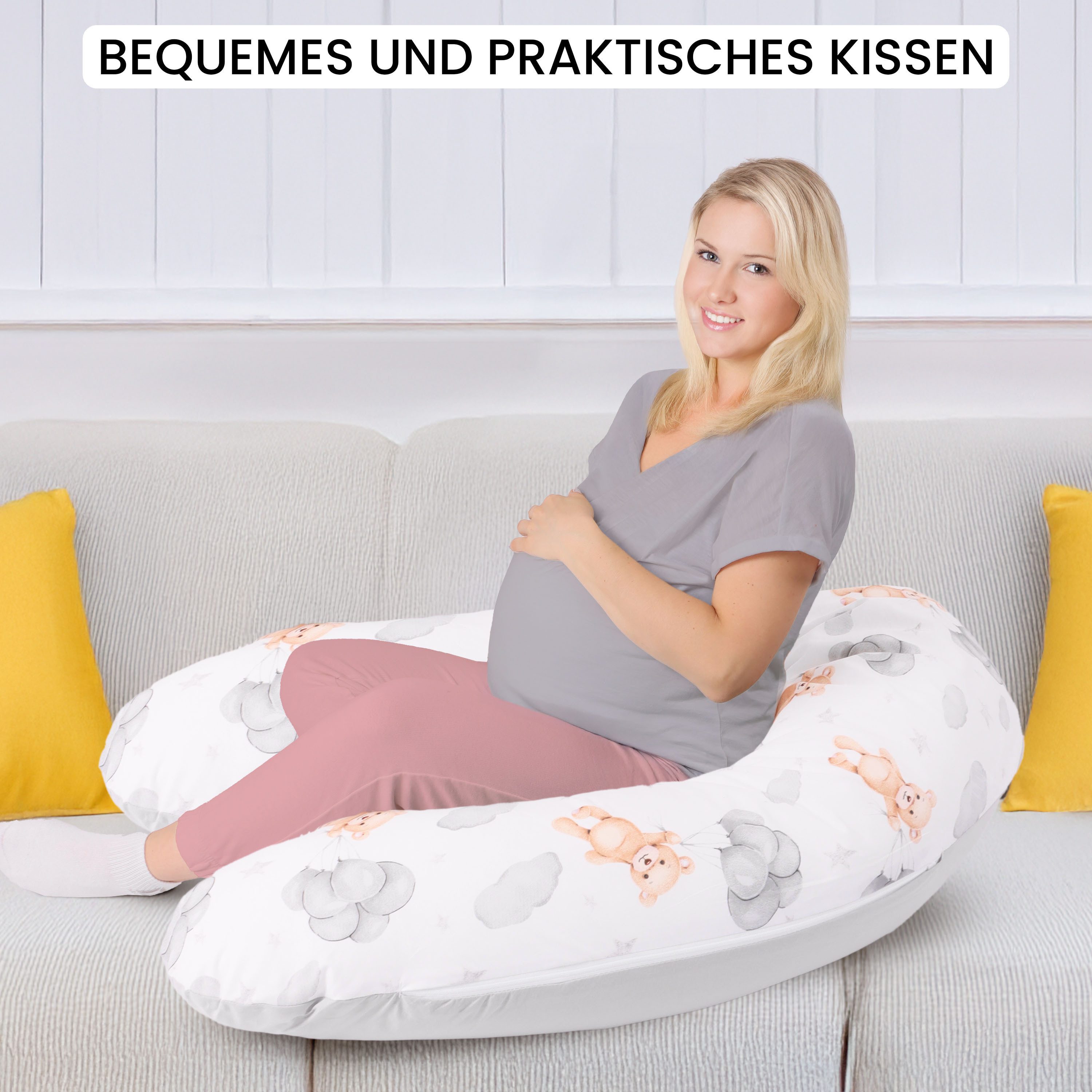 Amilian Stillkissen XXL - Seitenschläferkissen - Schwangerschaftskissen - L günstig online kaufen