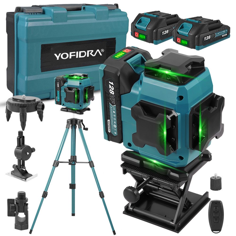 Yofidra Kreuzlinienlaser 16 Linien Laser Level 3° Selbstnivellierend 4 x 36 günstig online kaufen
