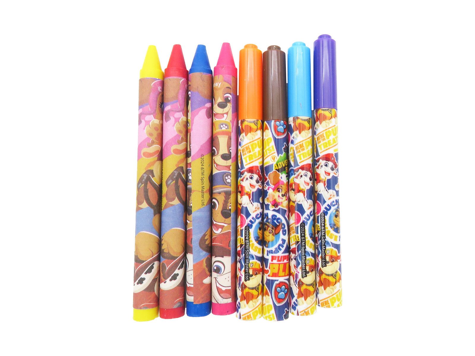 PAW PATROL Zeichenblock Kinder Malstation mit 4 Markern 4 Buntstiften und Papierrolle – Bild 3 von 5