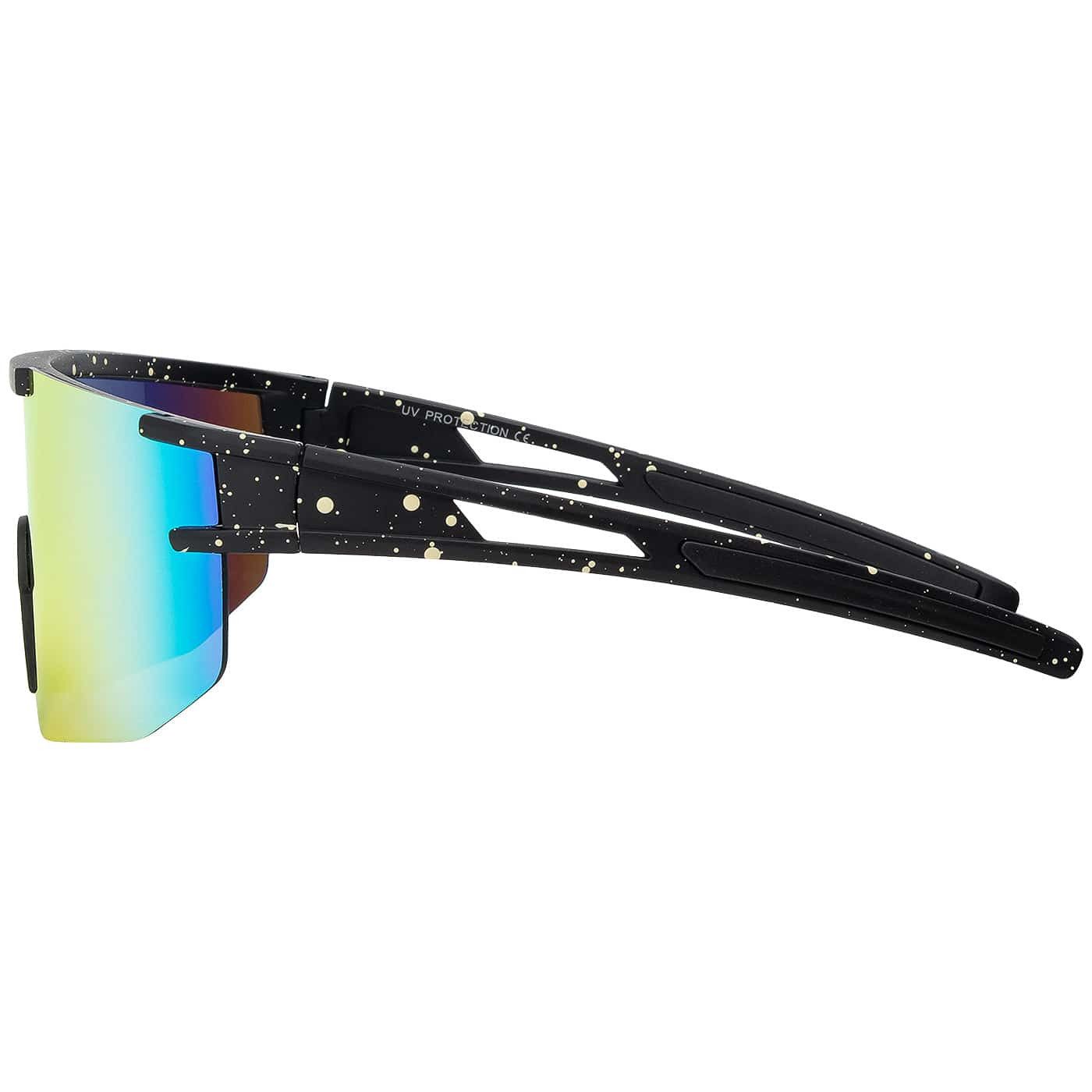 BEZLIT Eyewear Pilotenbrille Unisex Sonnenbrille Sportlich verspiegelt (1-St) mit schwarzen Linsen, Rot/Gelb, Blau und Blau Lila