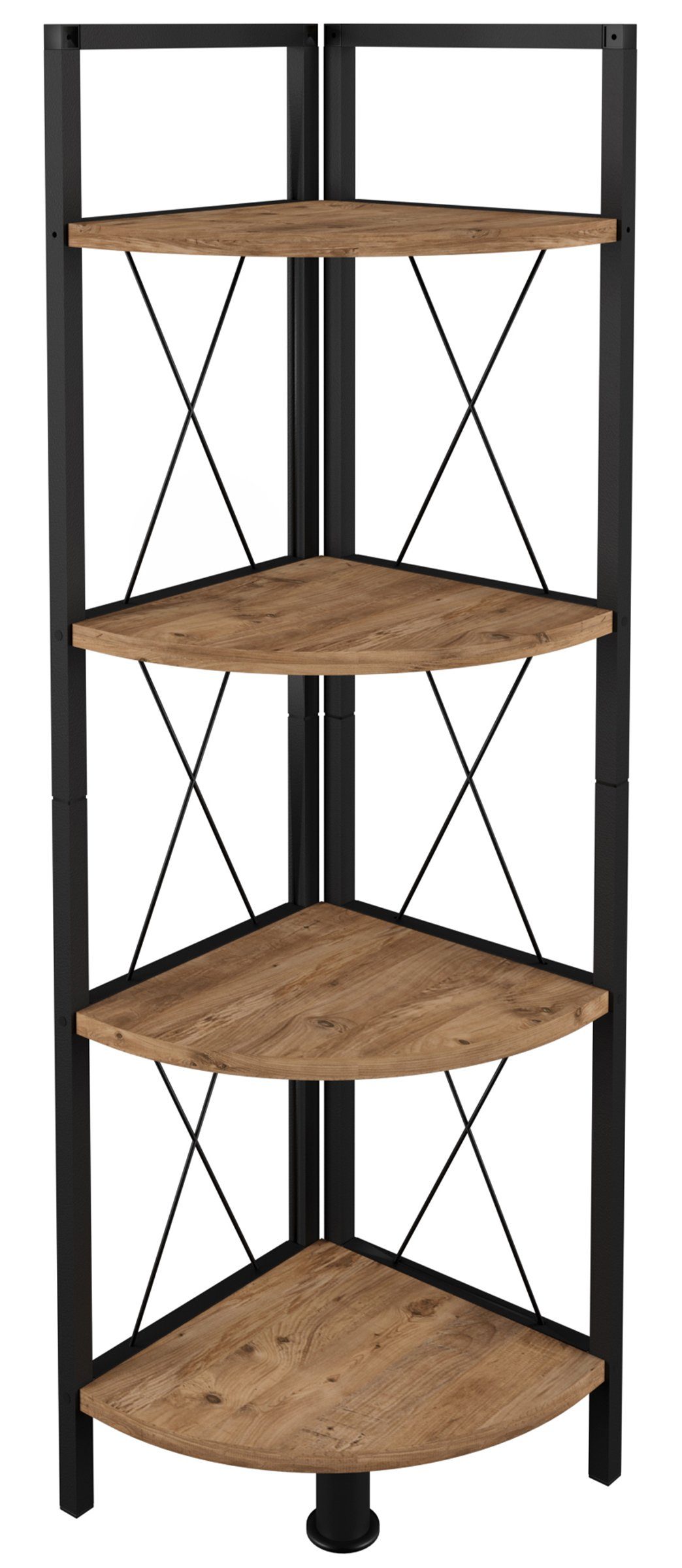 VCM Standregal Holz Metall Eckregal Bücher Regal Insasi 4fach günstig online kaufen