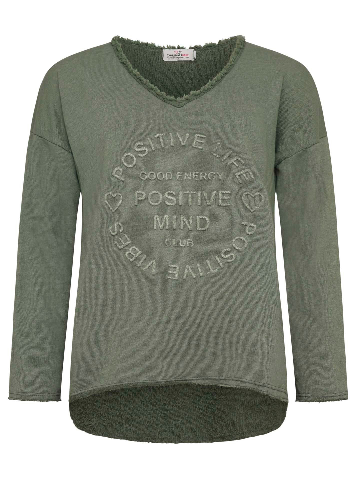 Zwillingsherz Sweatshirt "Positive Mind"