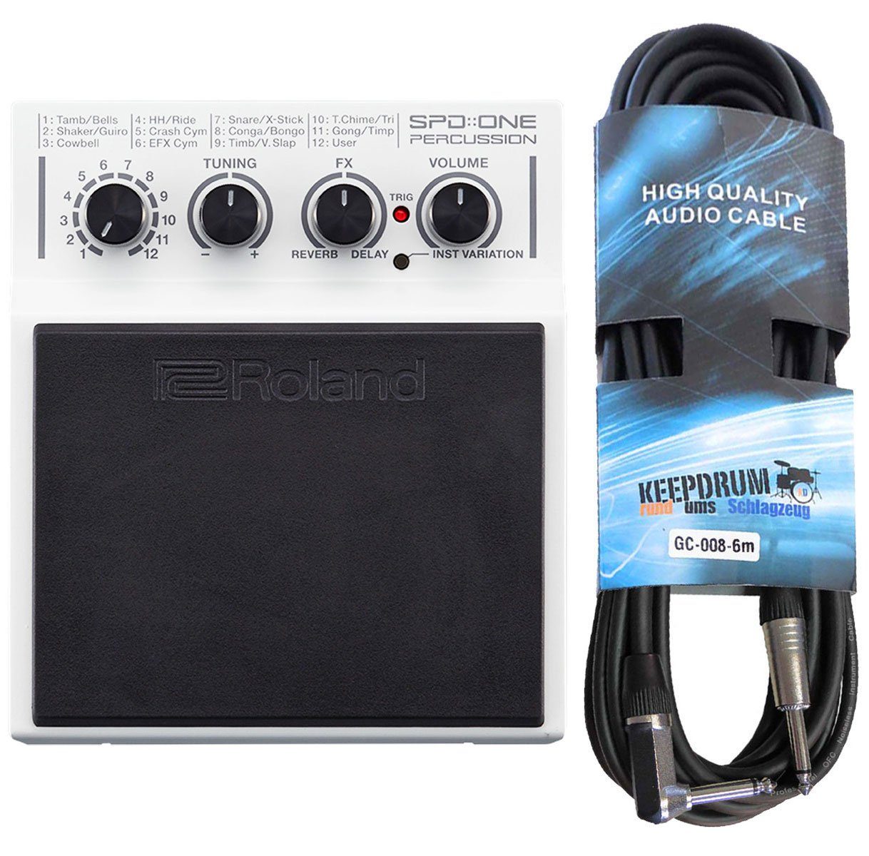 Schlagzeug Roland SPD One Percussion Pad mit Klinkenkabel